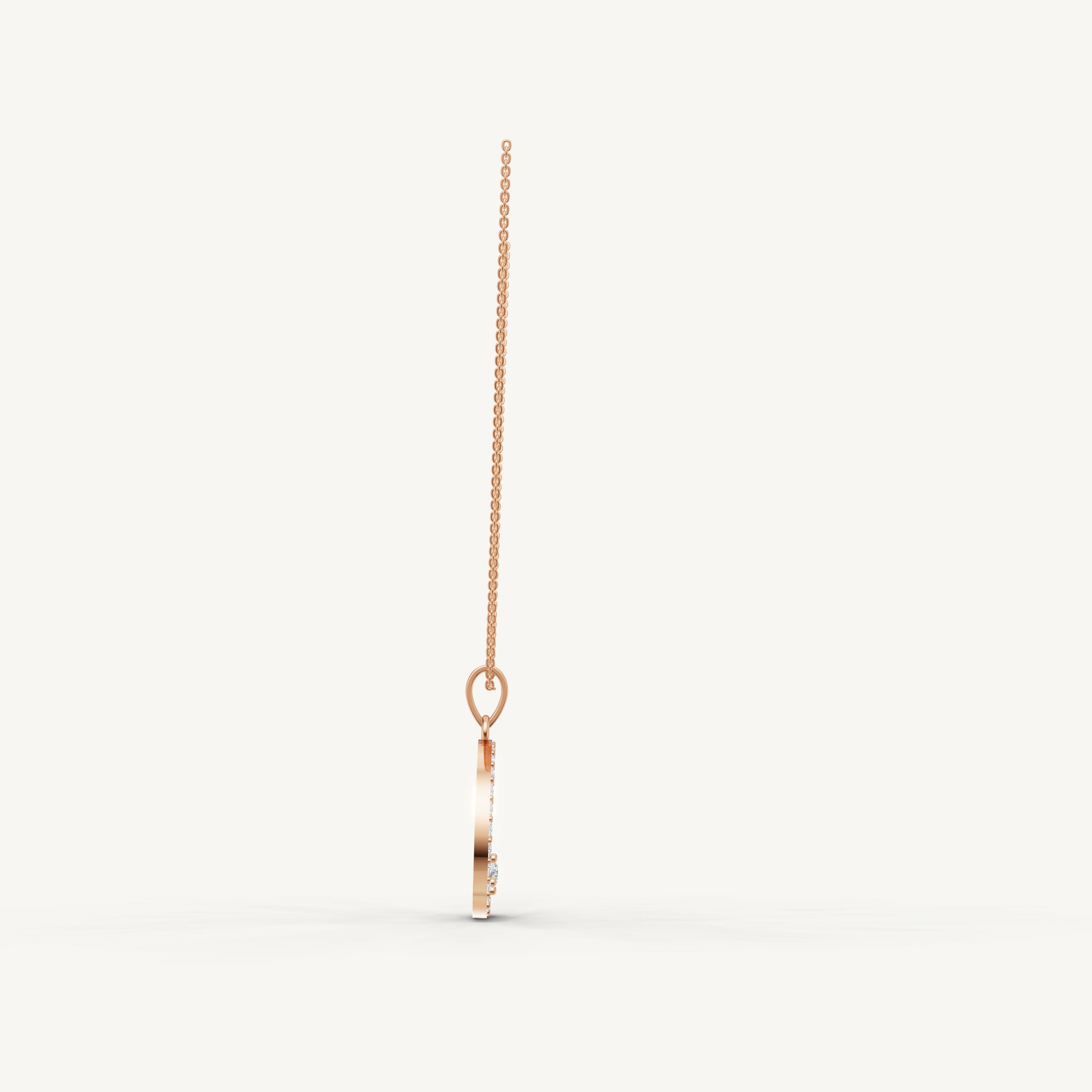 Lab Grown Diamond Crescent Moon Necklace in 14K Gold