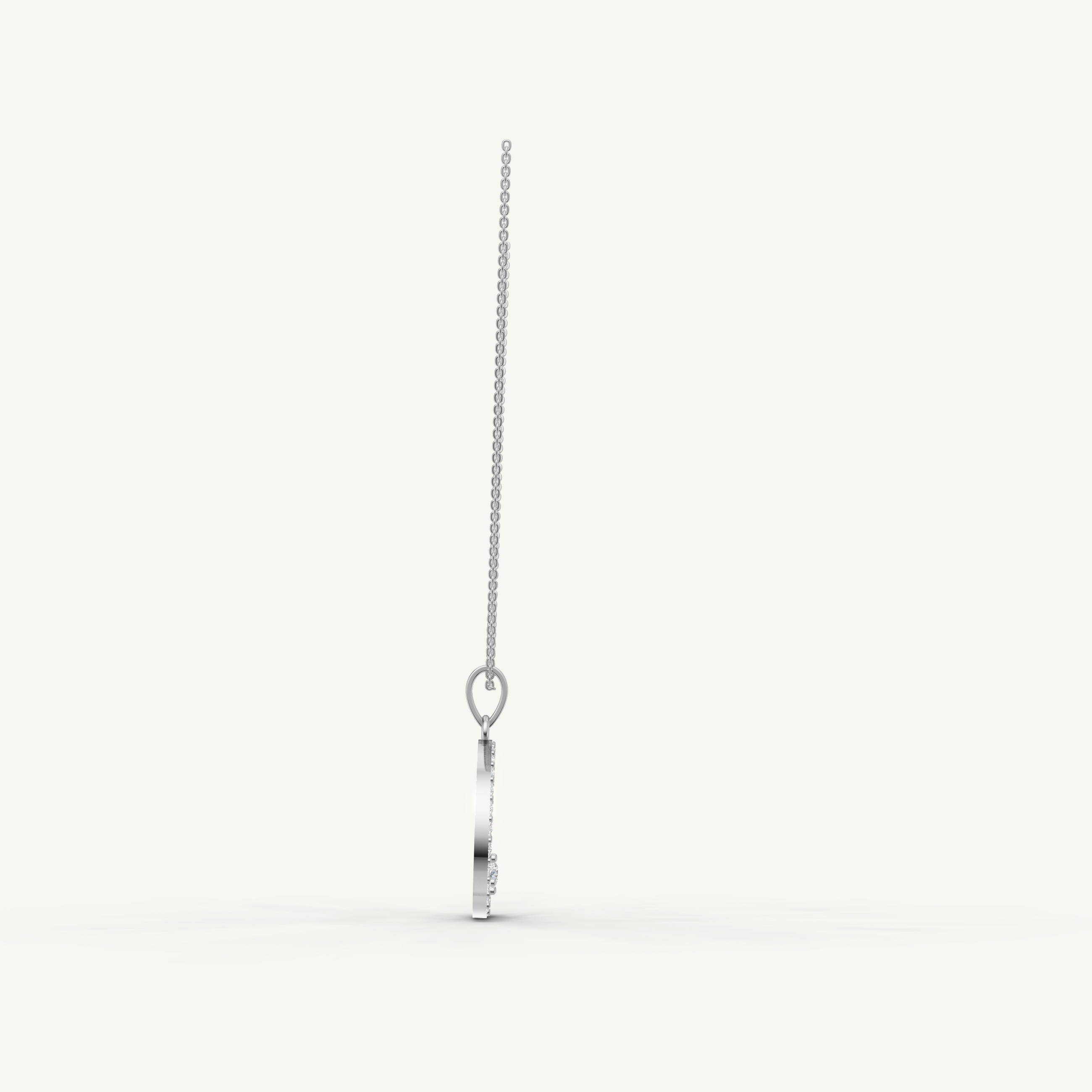 Lab Grown Diamond Crescent Moon Necklace in 14K Gold