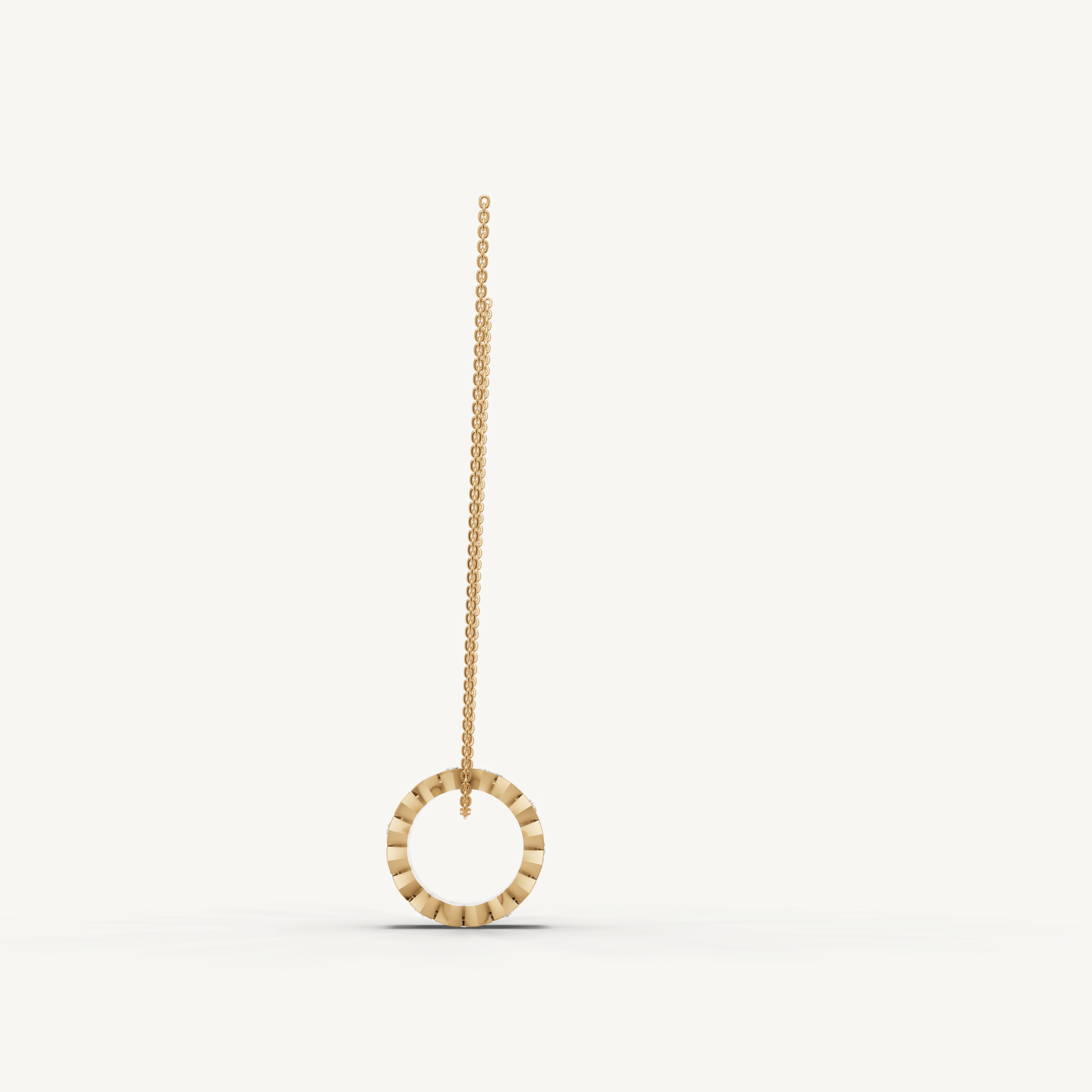 Lab Grown Diamond Honeycomb Pendant Necklace in 14K Yellow Gold