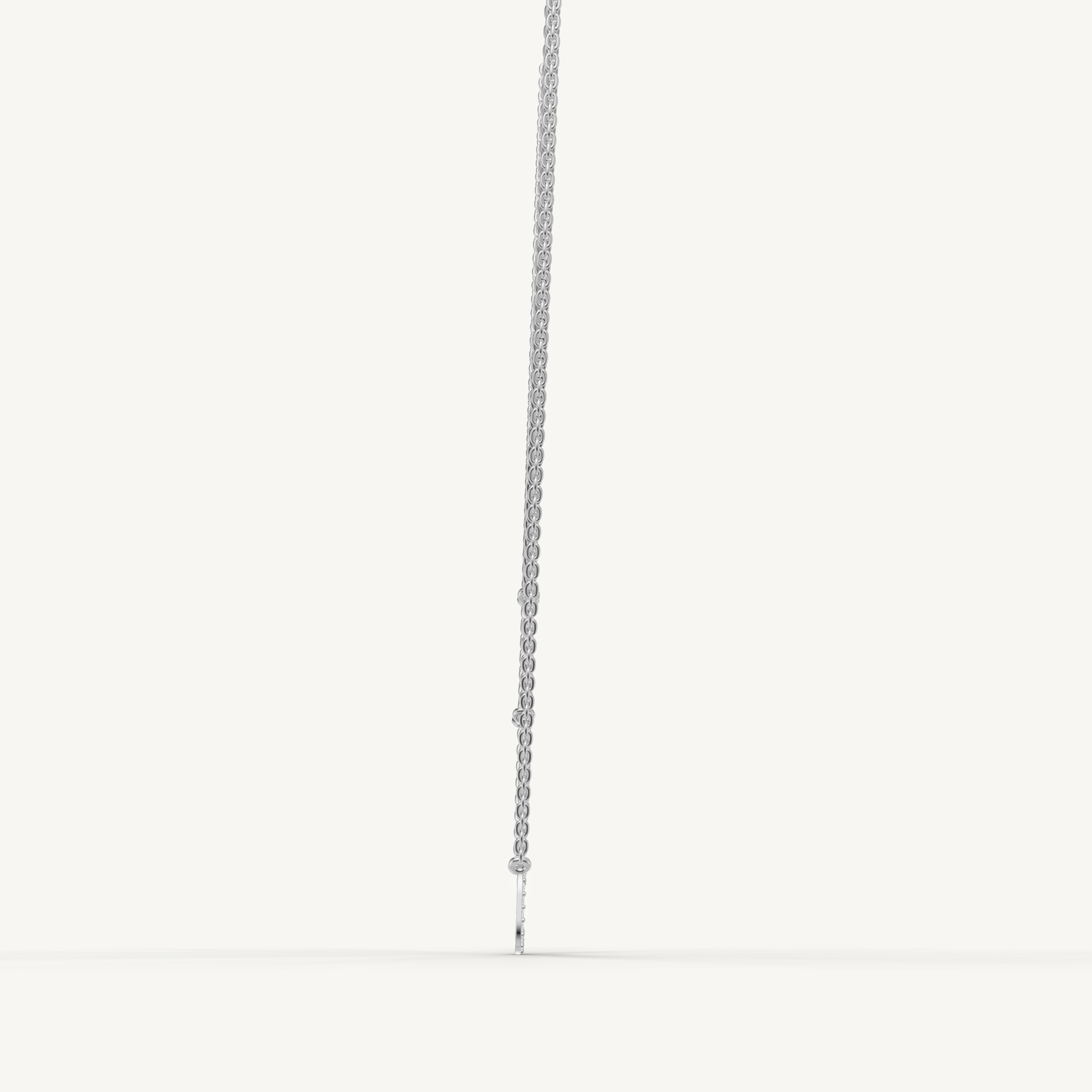 Lab Grown Diamond Initial Layered Necklace in 14K Rose Gold