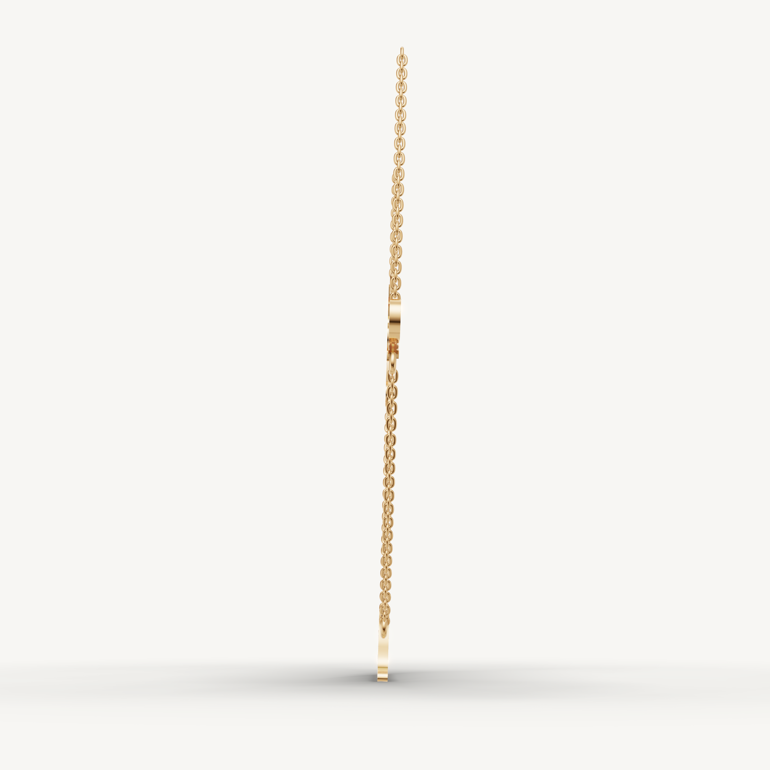 I Love You Script Necklace in 14K Yellow Gold
