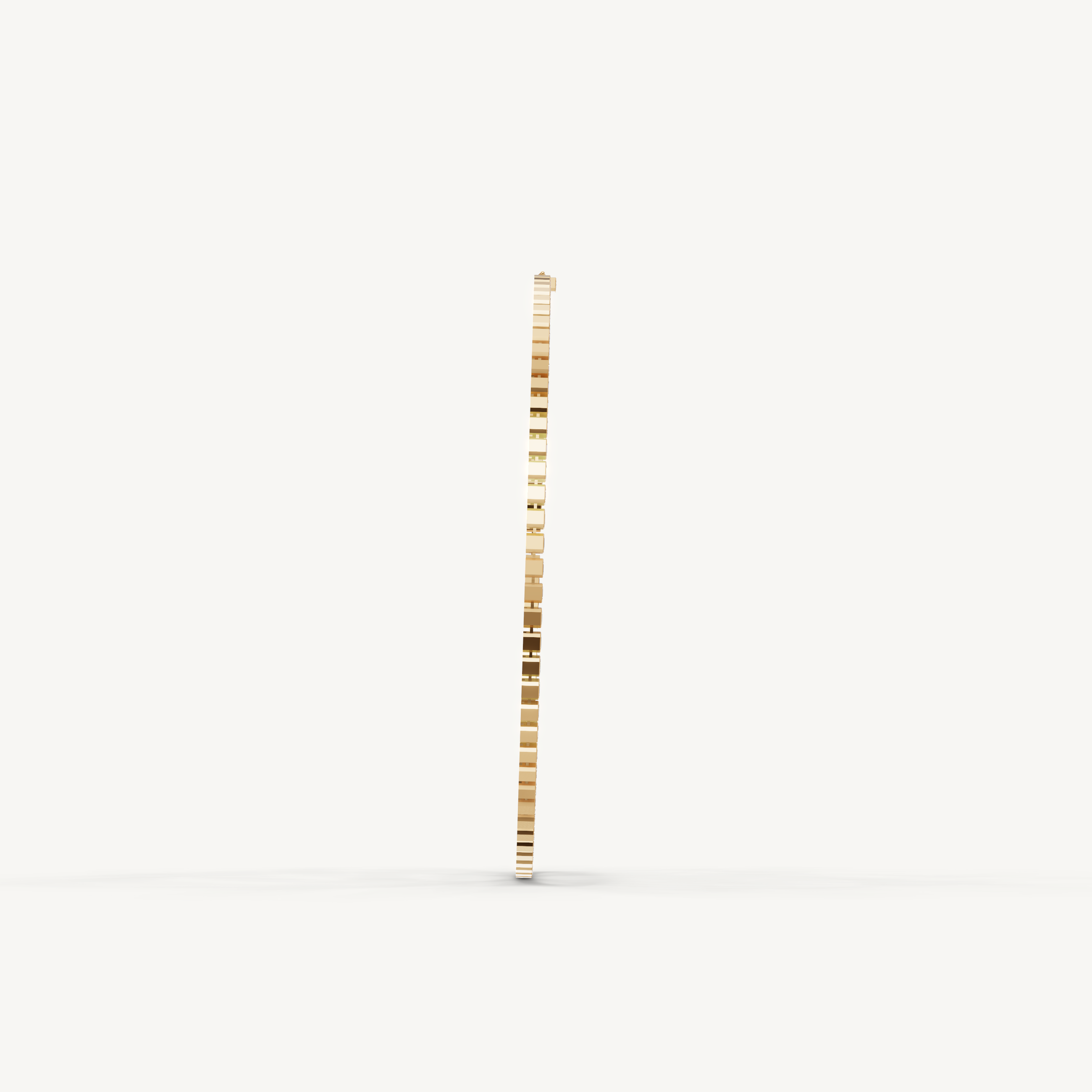 Emerald Cut Lab Grown Diamond Tennis Necklace in 14K Yellow Gold
