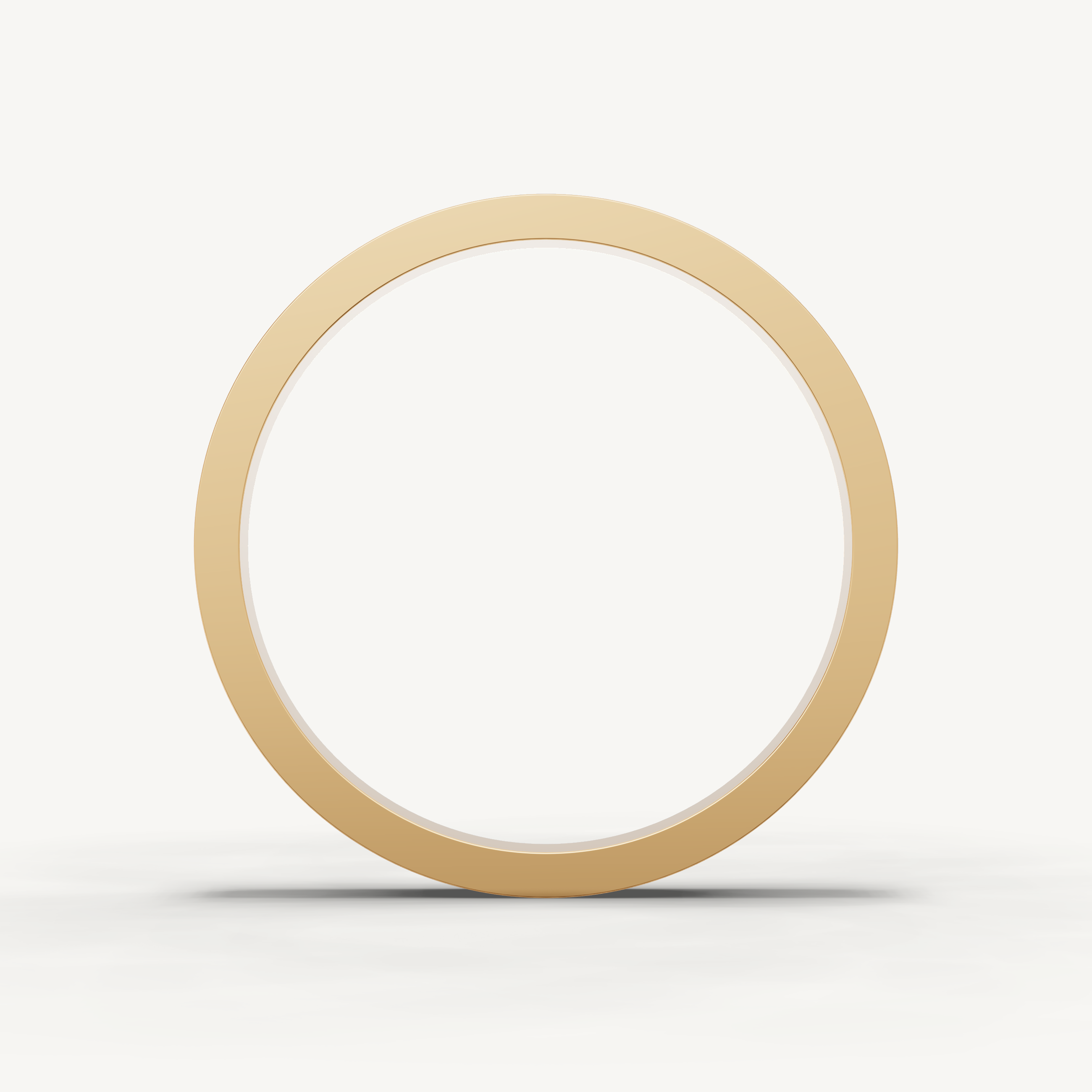 Geometric Plain Gold Wedding Band in 14K Yellow Gold