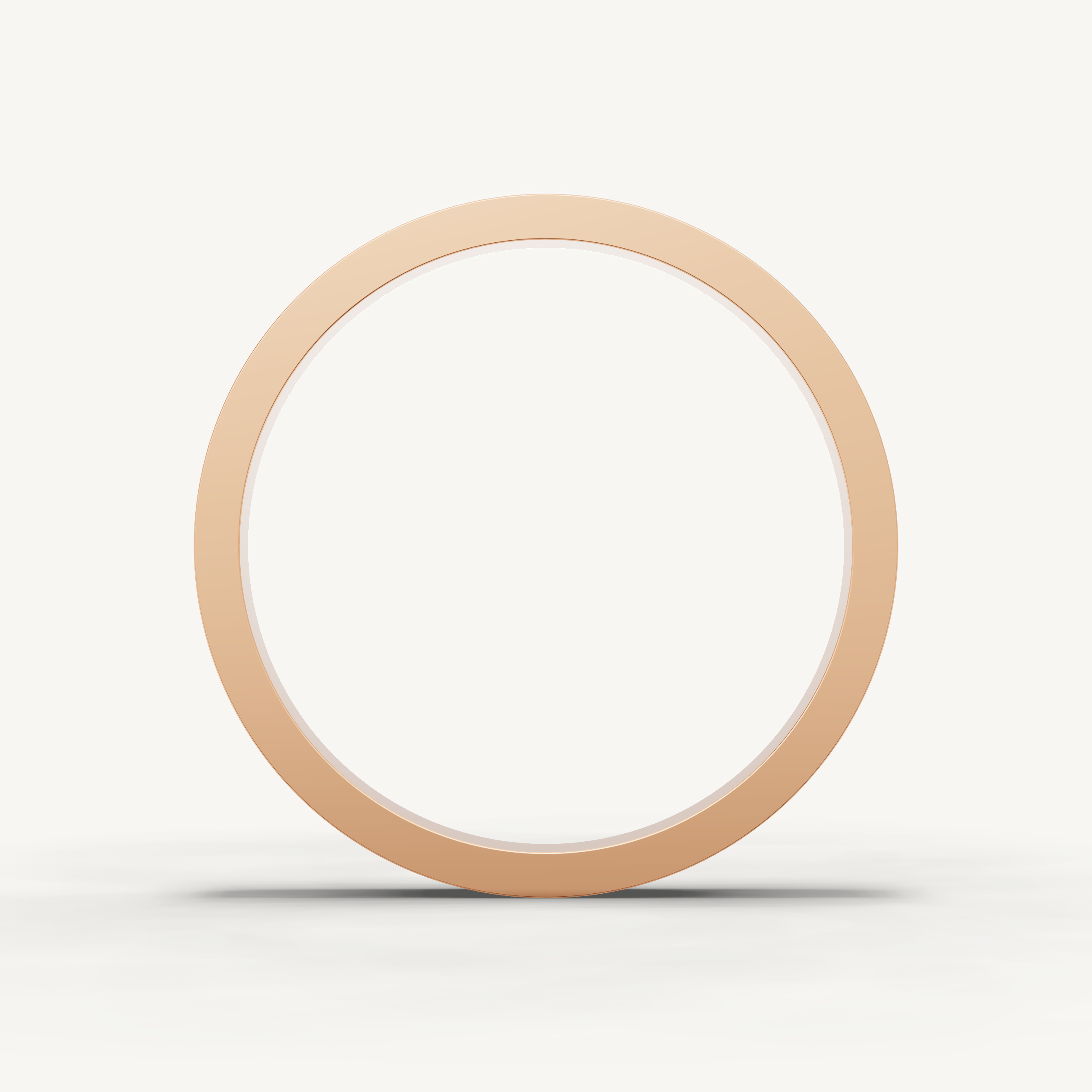 Geometric Plain Gold Wedding Band in 14K Yellow Gold