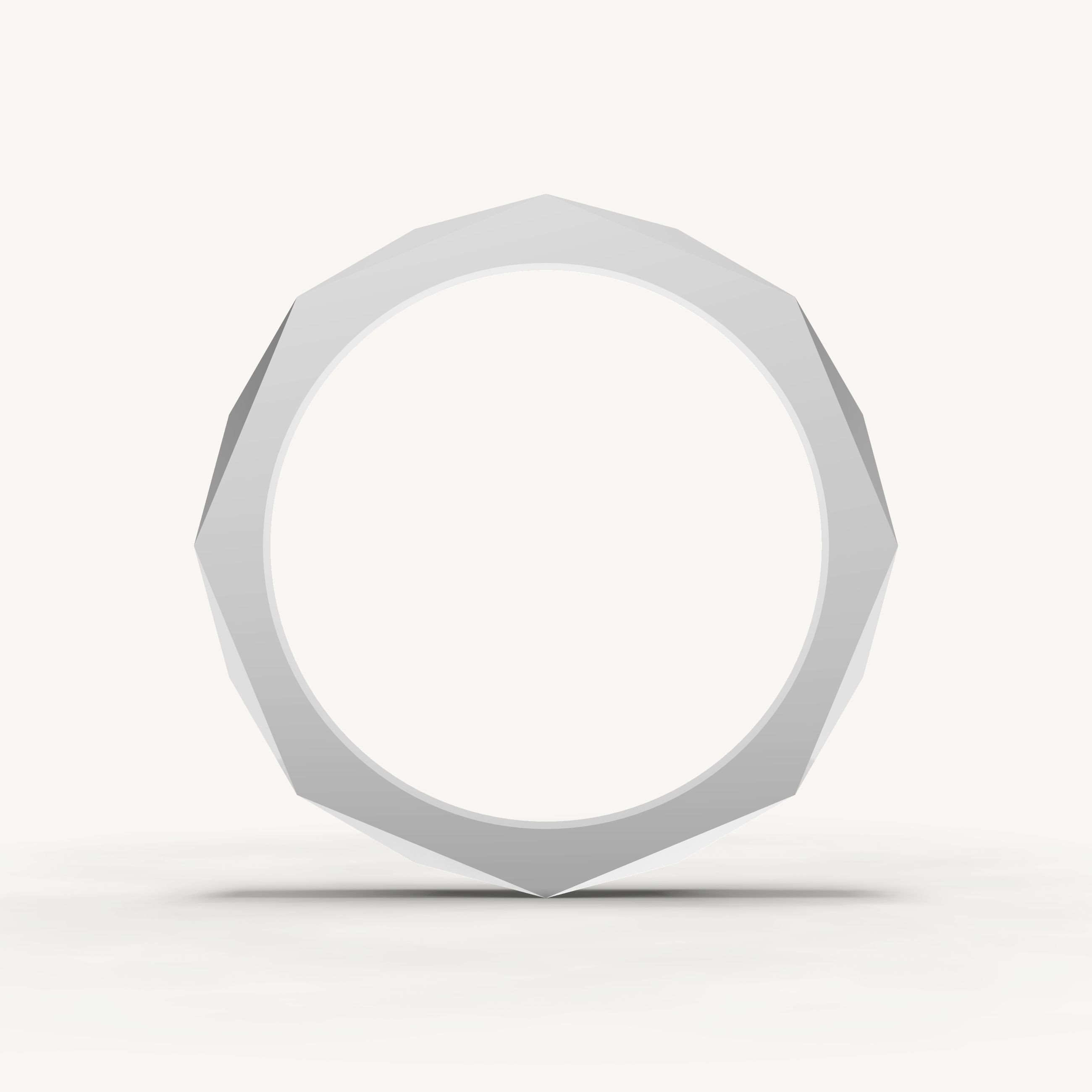 Faceted Geometric Wedding Band in 14K Yellow Gold