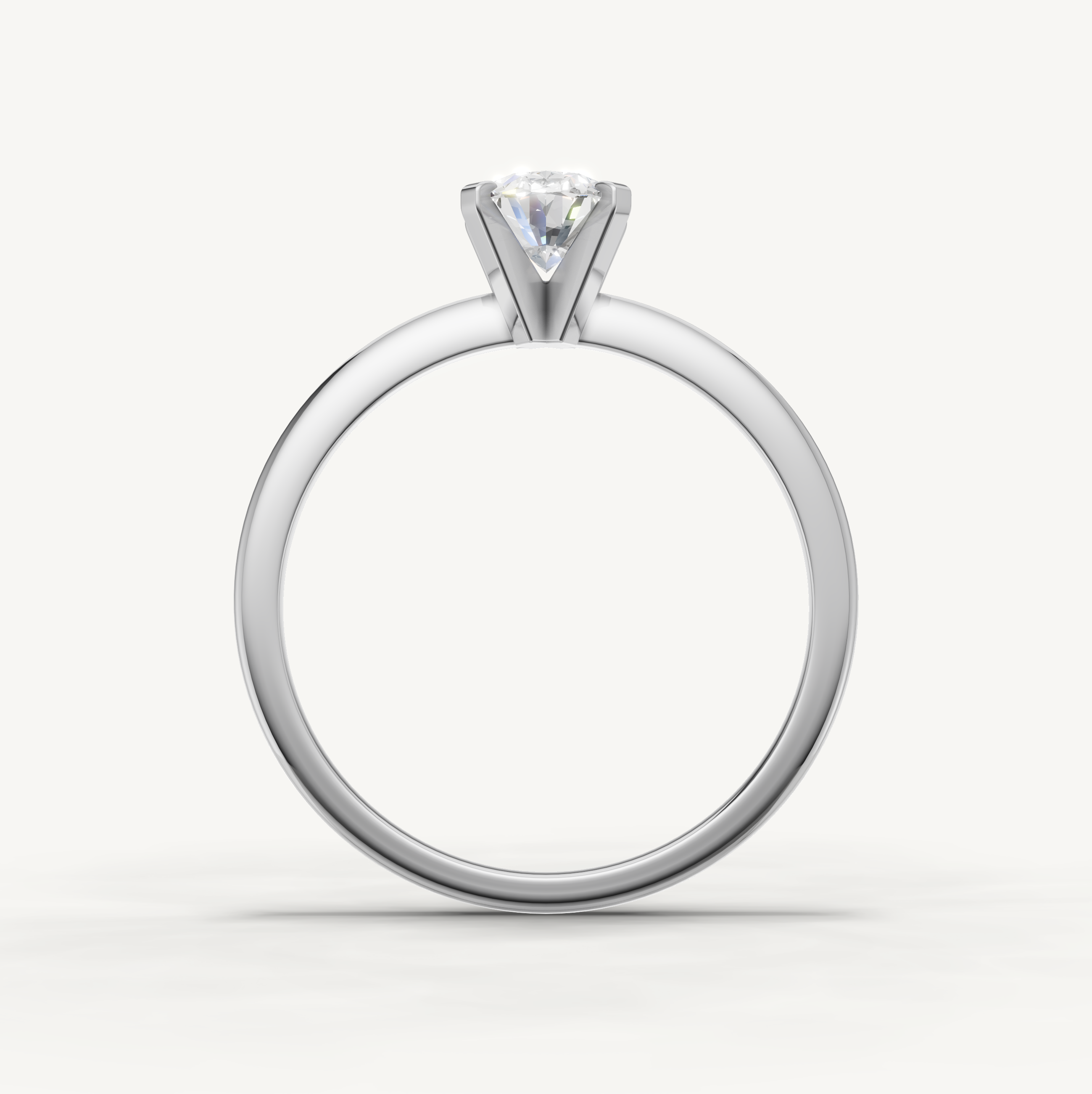 Elegant oval cut diamond ring in white gold by Raul Diamonds