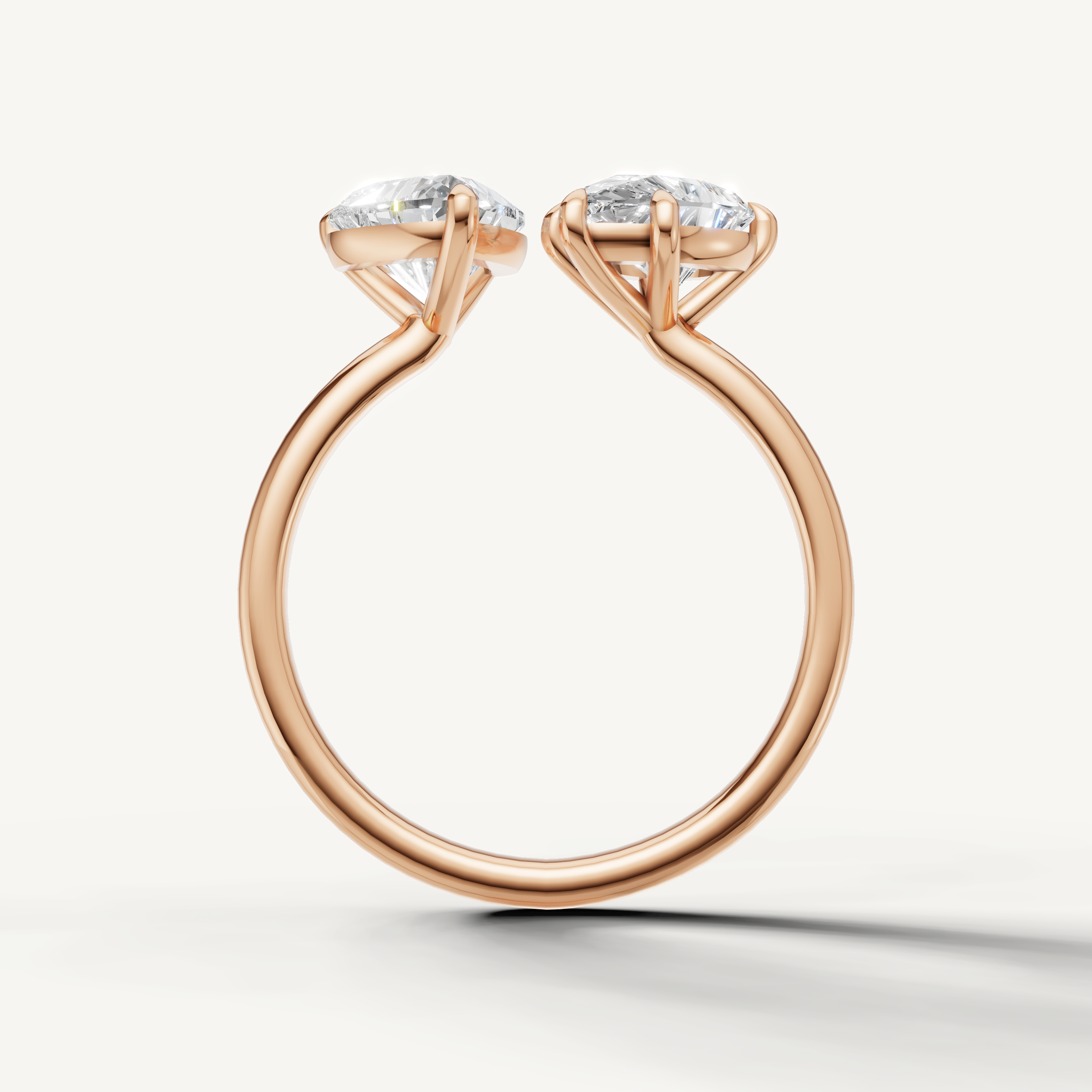 Elegant rose gold toi et moi lab diamond ring for women from Raul Diamonds
