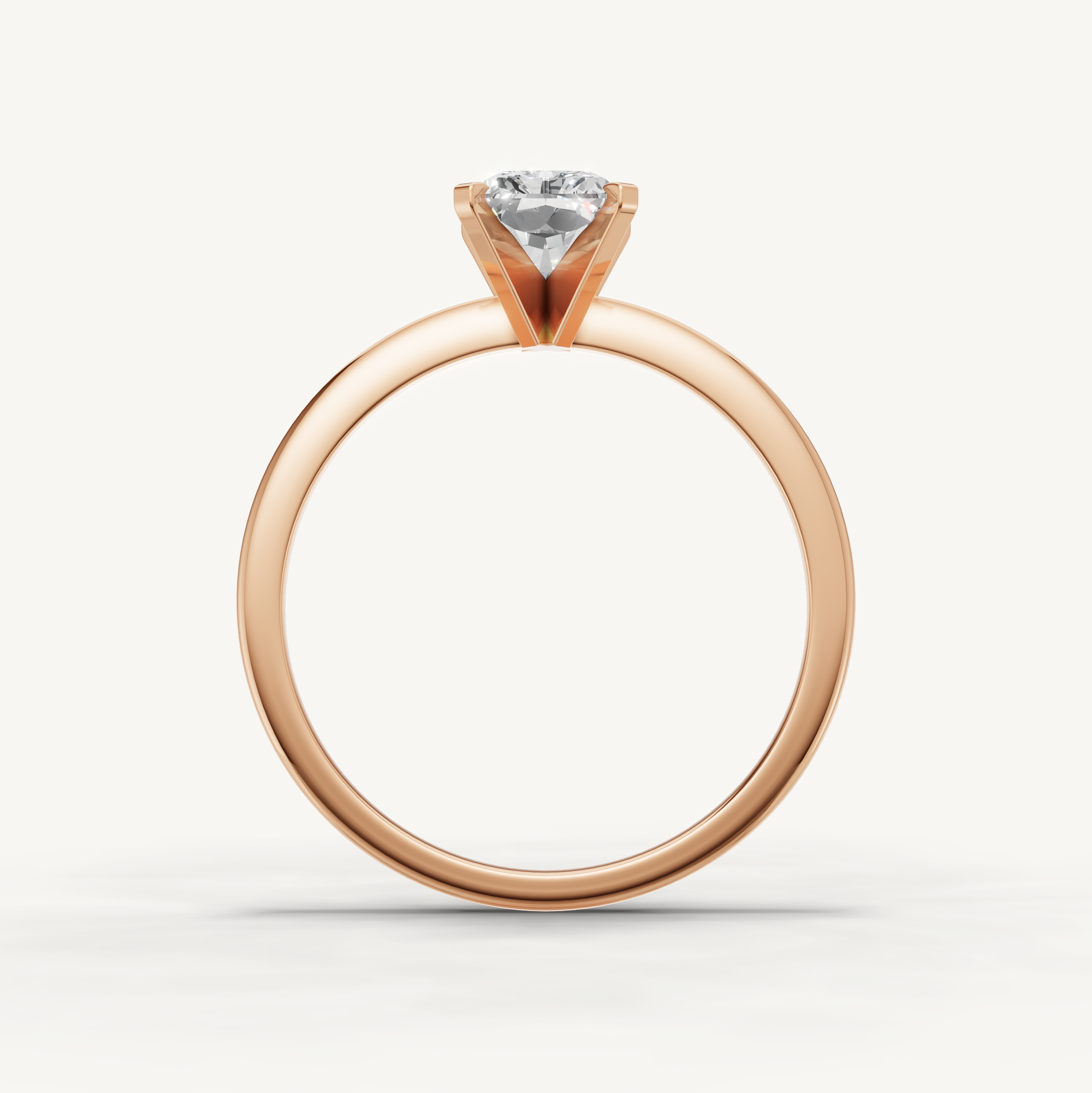 Luxury rose gold radiant cut engagement ring with lab grown diamond by Raul Diamonds