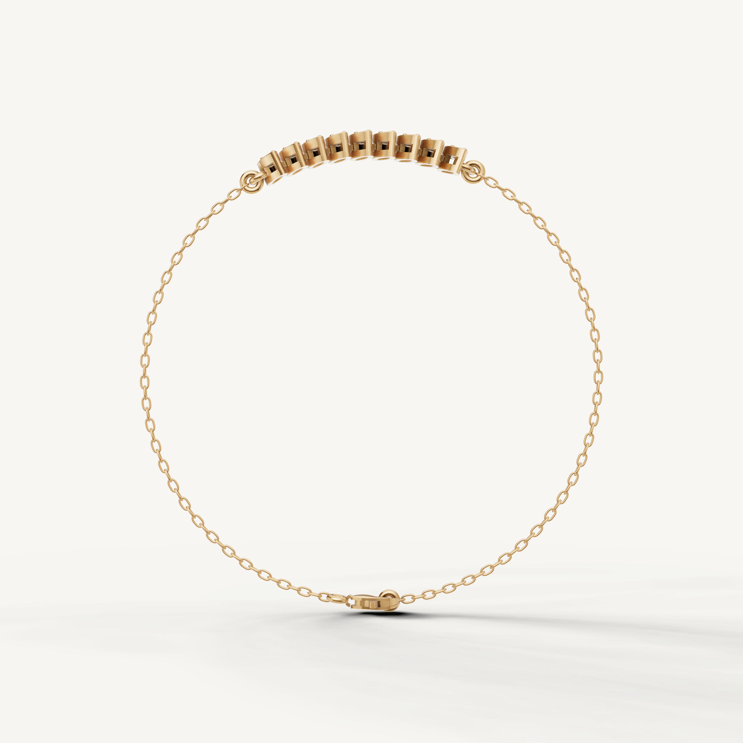 Raul Diamonds yellow gold diamond bracelet with contemporary marquise details
