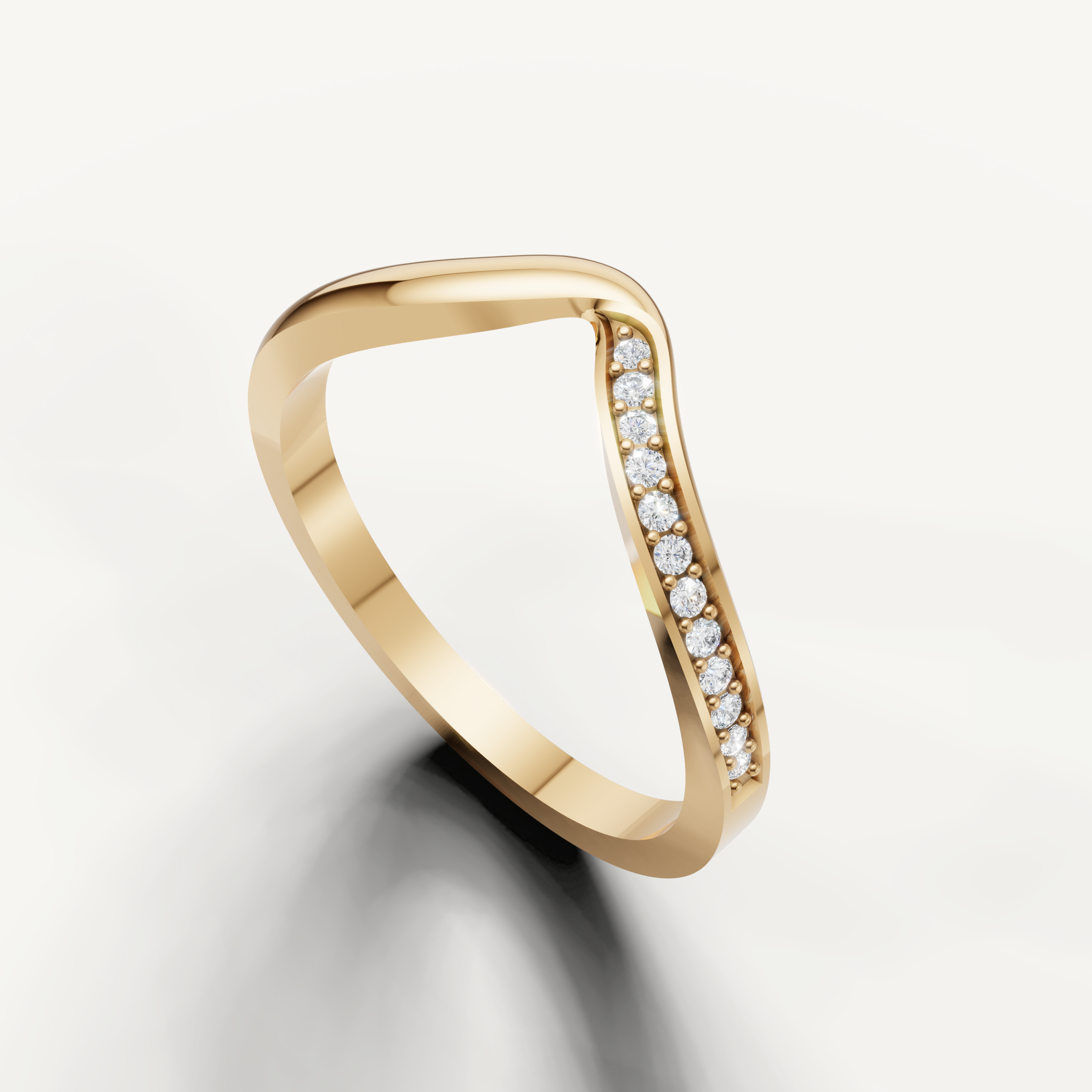 Luxury yellow gold diamond eternity wedding band for women Raul Diamonds