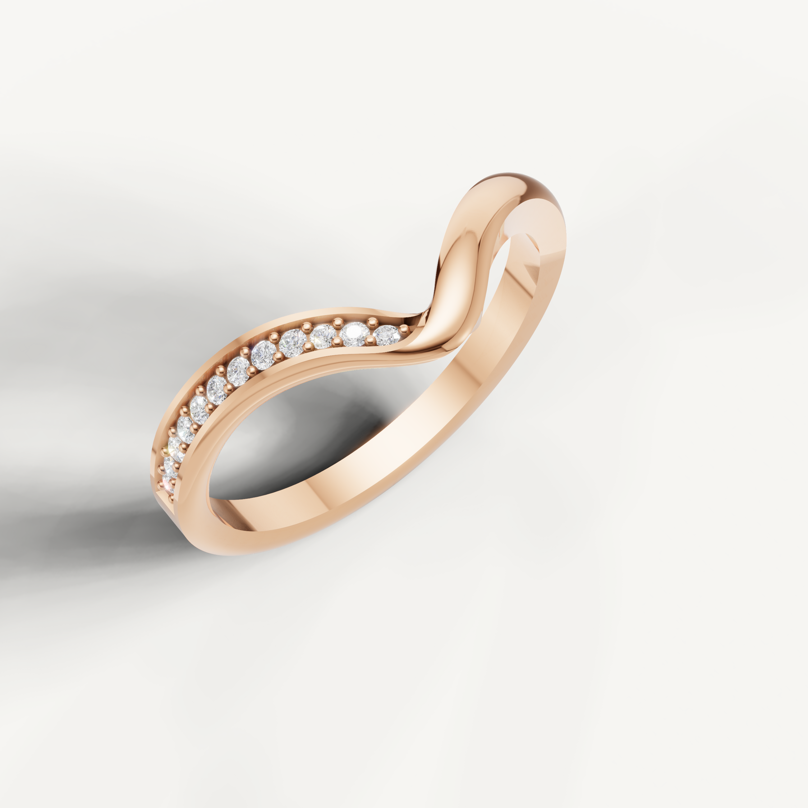 Elegant rose gold eternity diamond wedding ring for women by Raul Diamonds