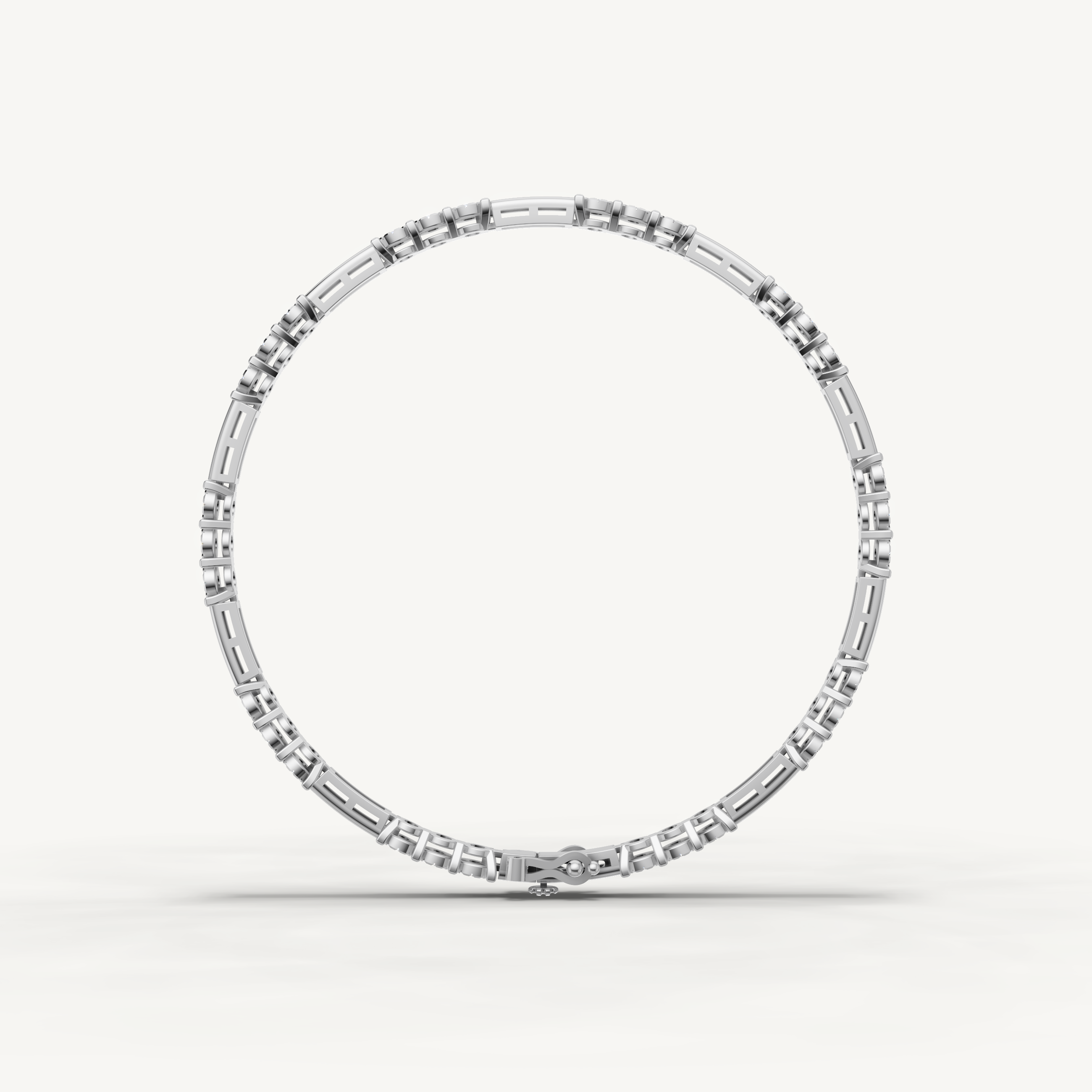 White gold lab grown diamond bracelet for modern women by Raul Diamonds