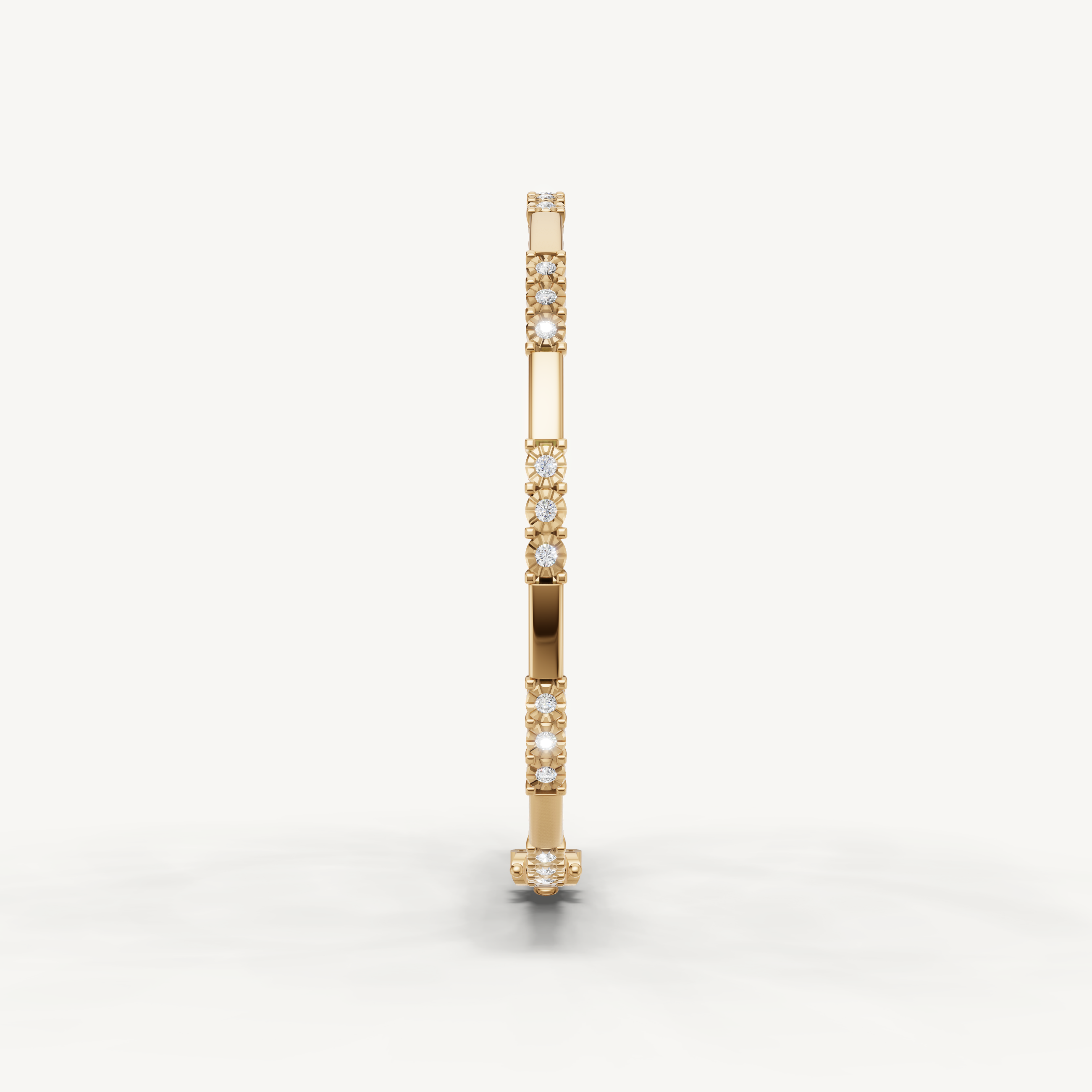 Luxury yellow gold diamond bracelet with round lab grown diamonds and sleek polished finish by Raul Diamonds
