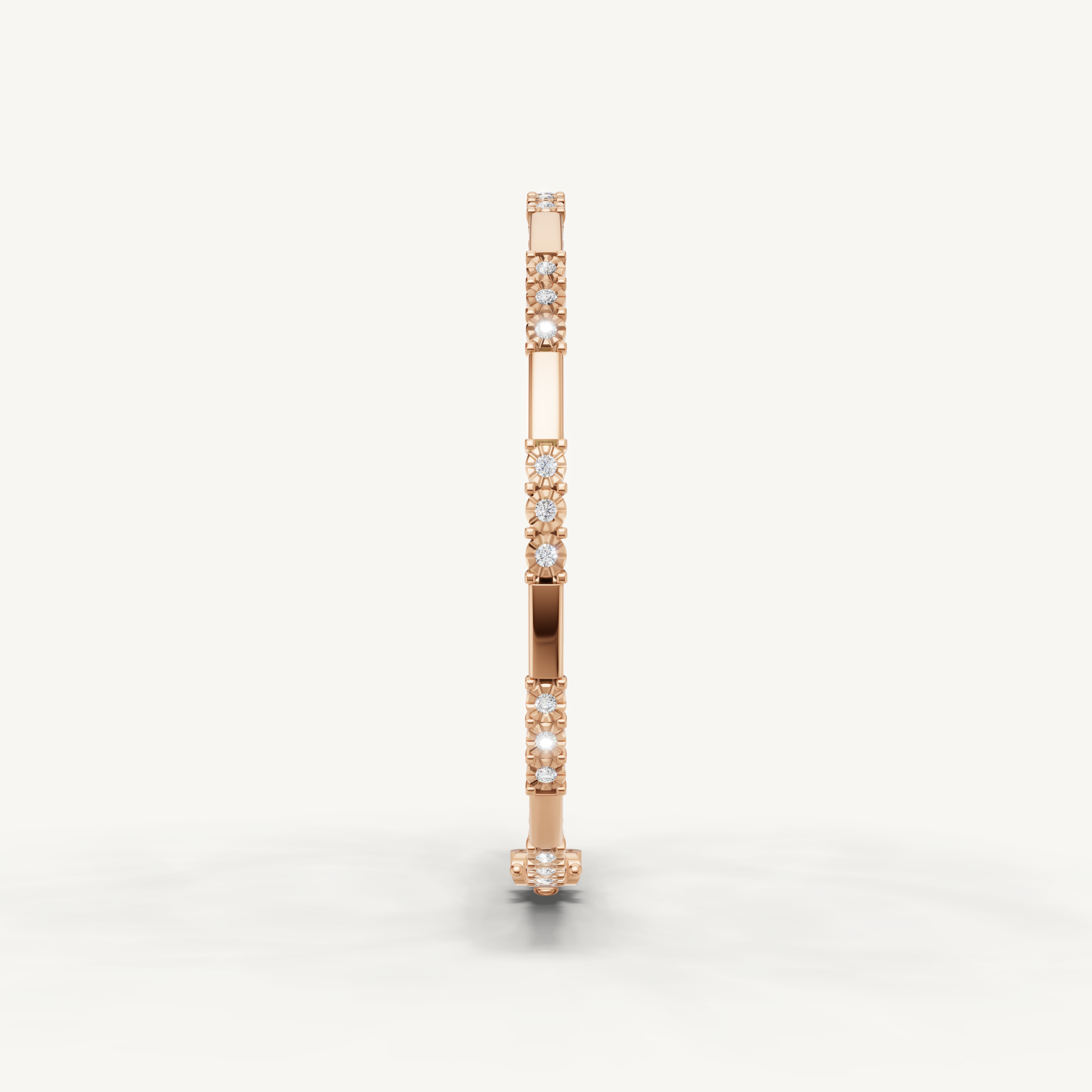 Elegant rose gold bracelet with sparkling round lab grown diamonds by Raul Diamonds