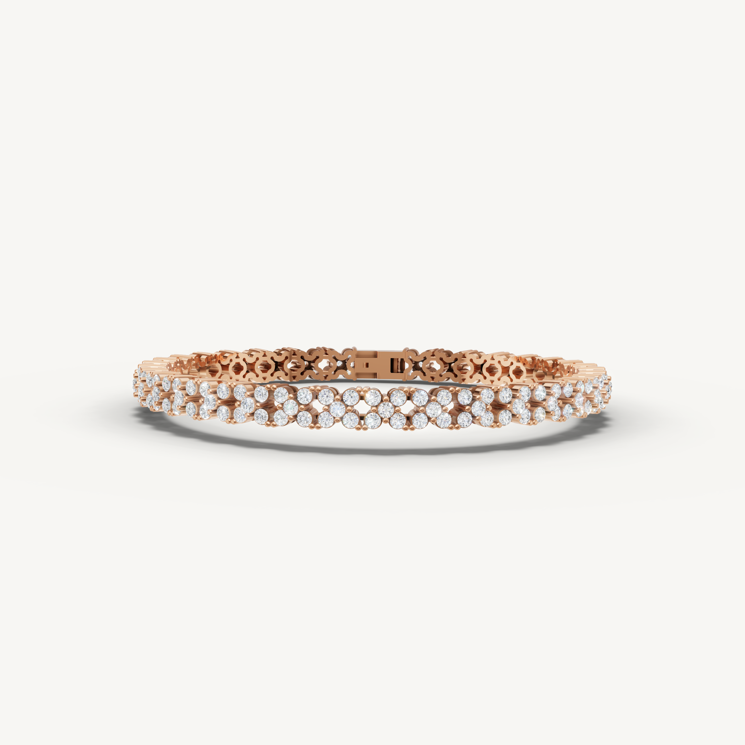 Rose gold lab grown diamond tennis bracelet with modern luxury styling by Raul Diamonds