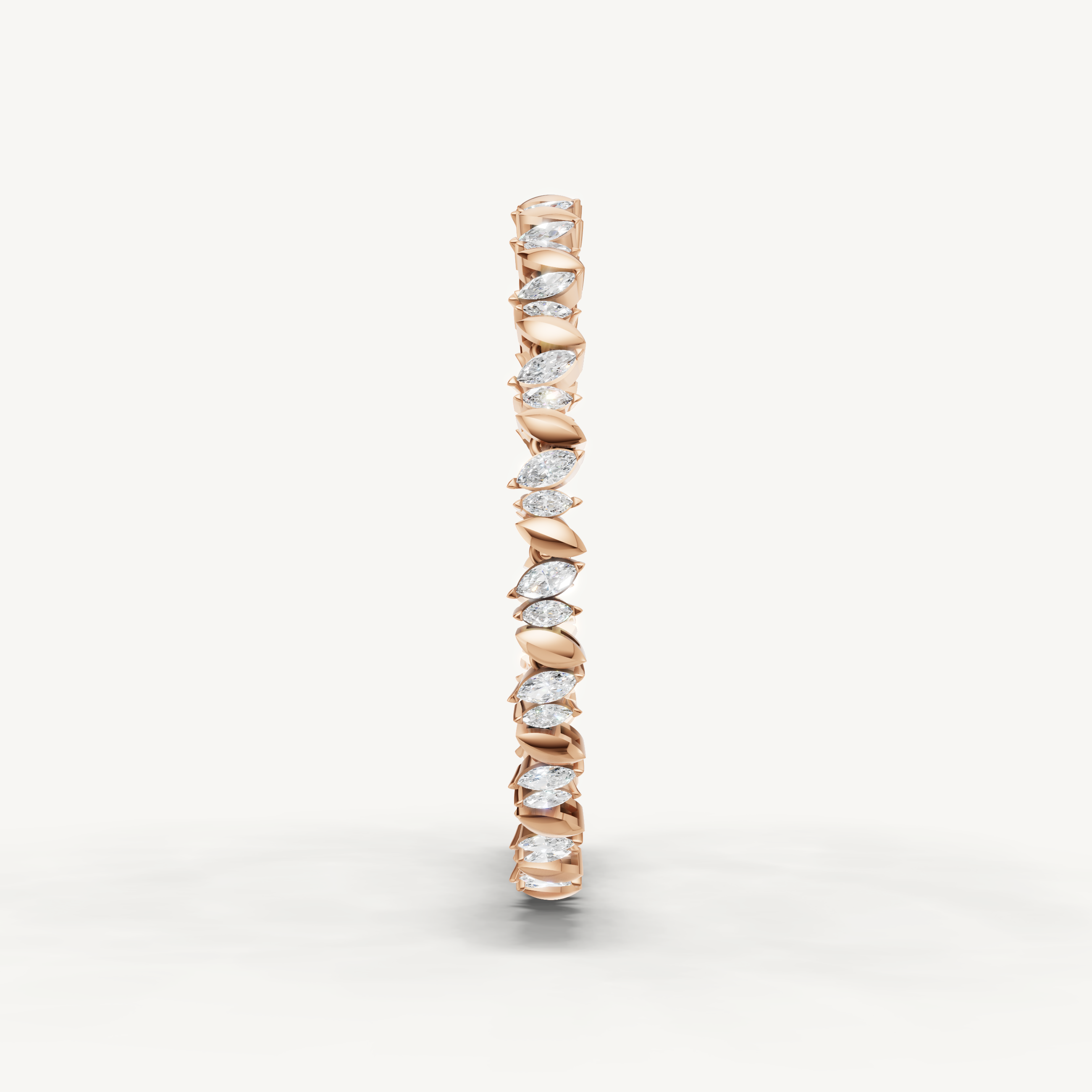 Luxury rose gold diamond bracelet featuring sparkling marquise shaped lab grown diamonds by Raul Diamonds