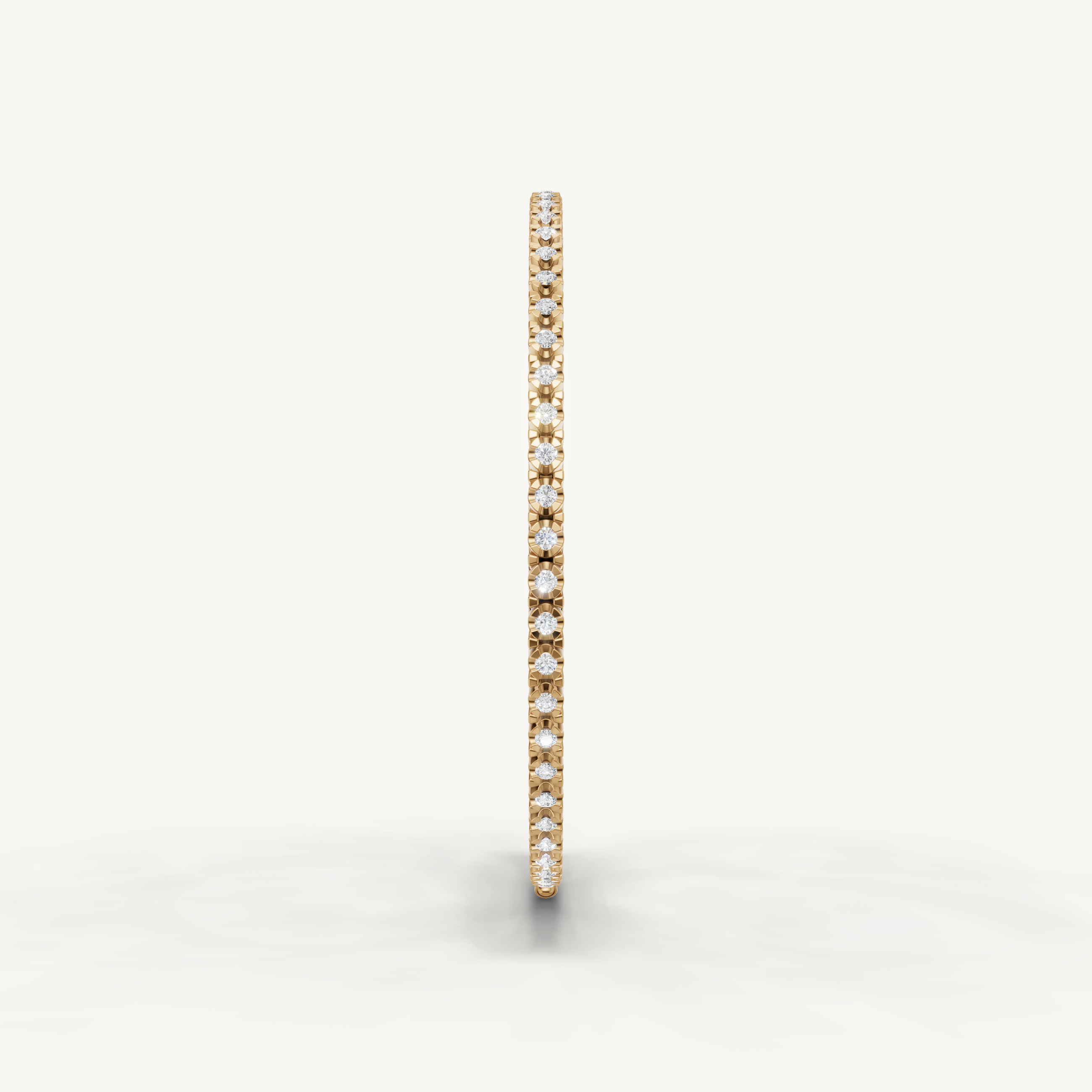 Elegant yellow gold diamond tennis bracelet with round brilliant stones by Raul Diamonds