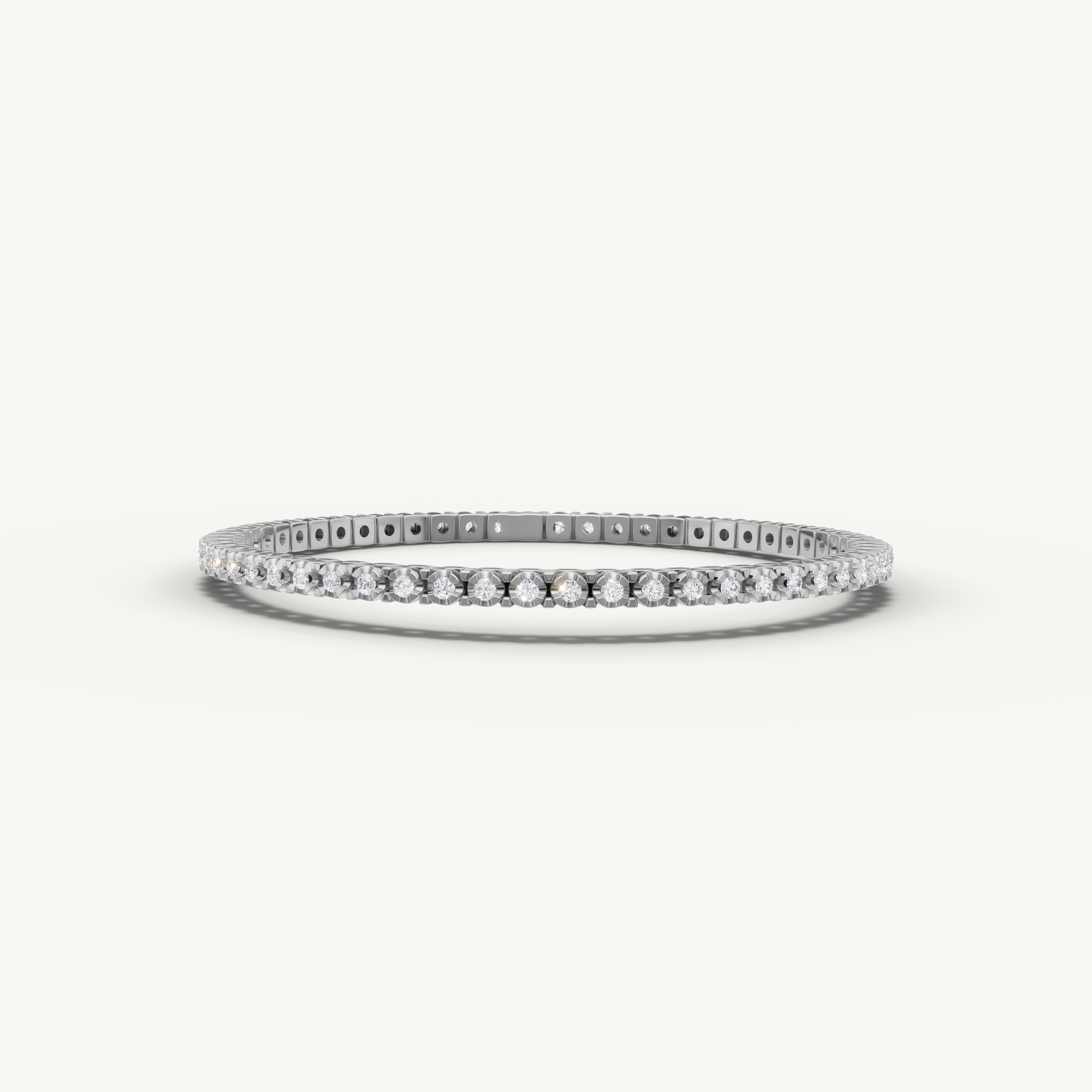 White gold lab grown diamond tennis bracelet with sleek modern elegance by Raul Diamonds