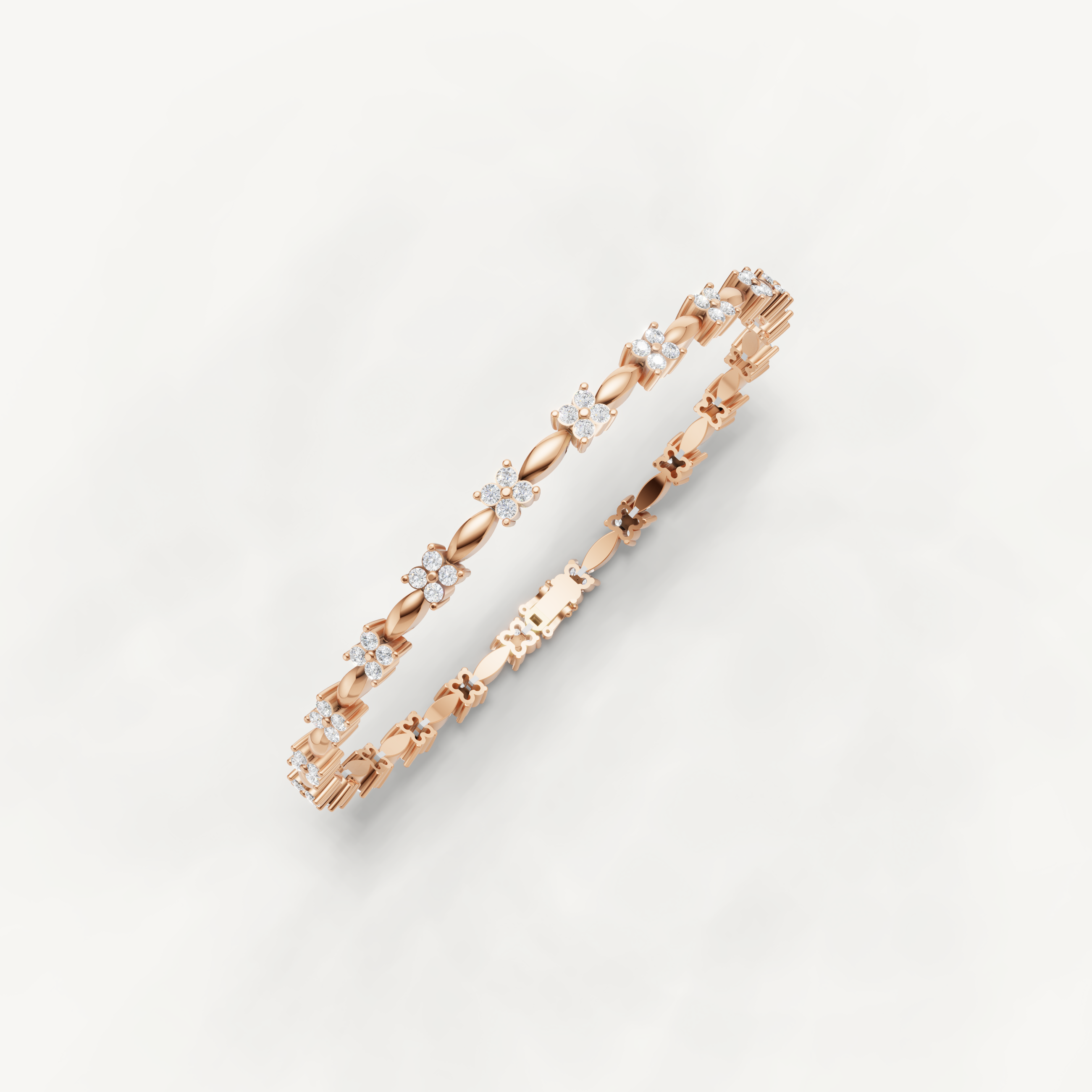 Rose gold fine jewelry tennis bracelet with brilliant round lab grown diamonds by Raul Diamonds