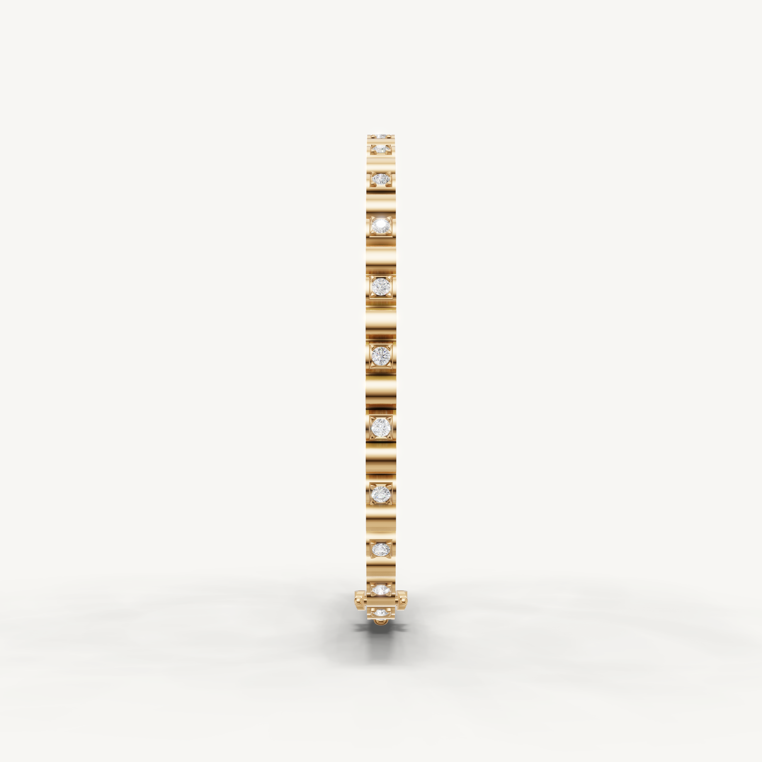 Elegant yellow gold diamond bracelet featuring contemporary geometric detailing by Raul Diamonds