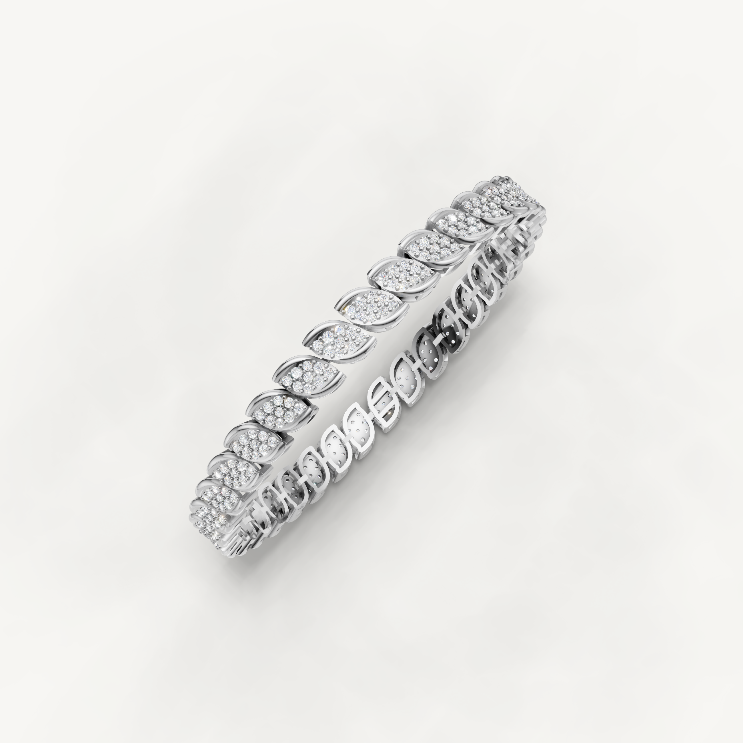 White gold fine jewelry tennis bracelet with brilliant lab grown diamonds by Raul Diamonds