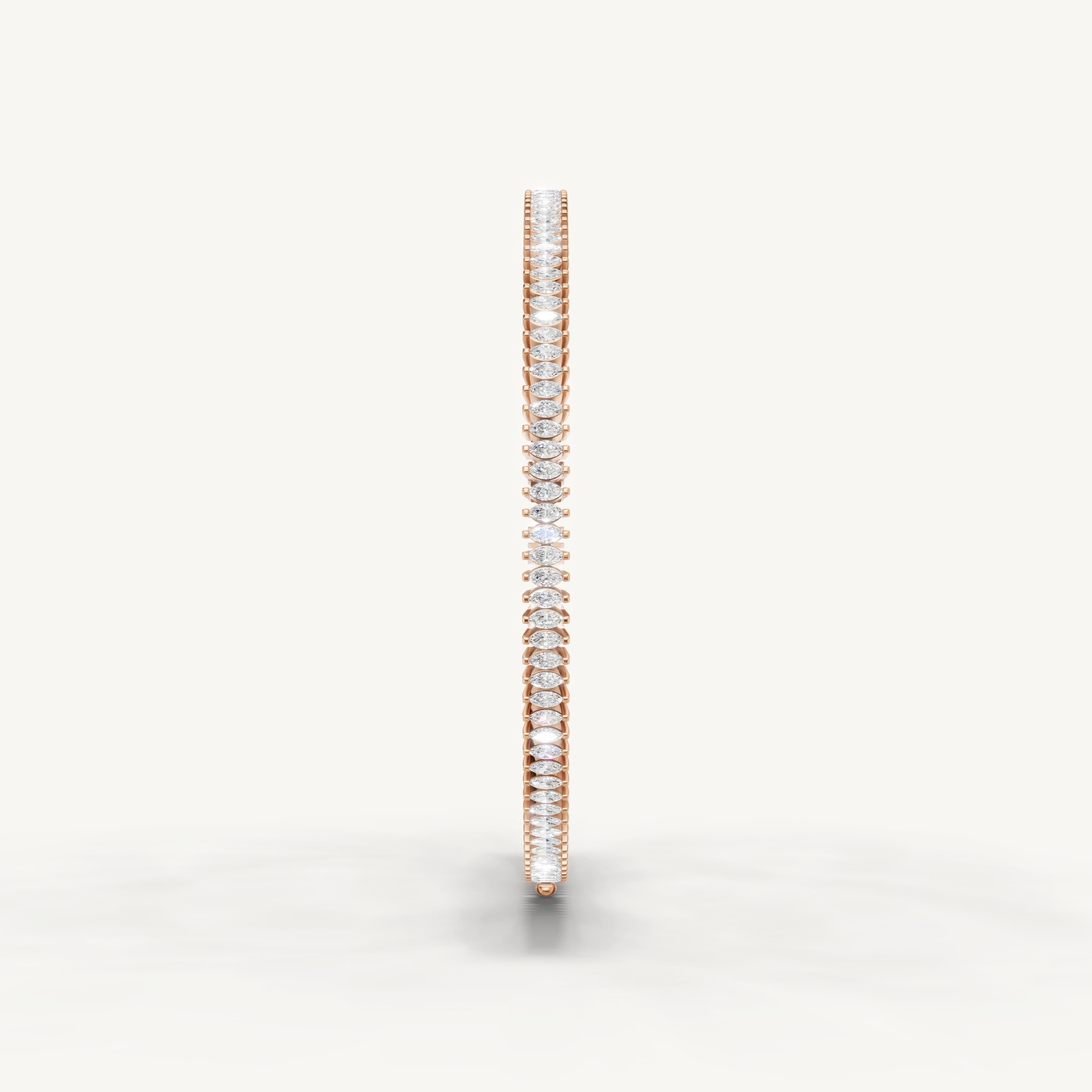 Luxury rose gold diamond bracelet featuring brilliant marquise cut diamonds by Raul Diamonds