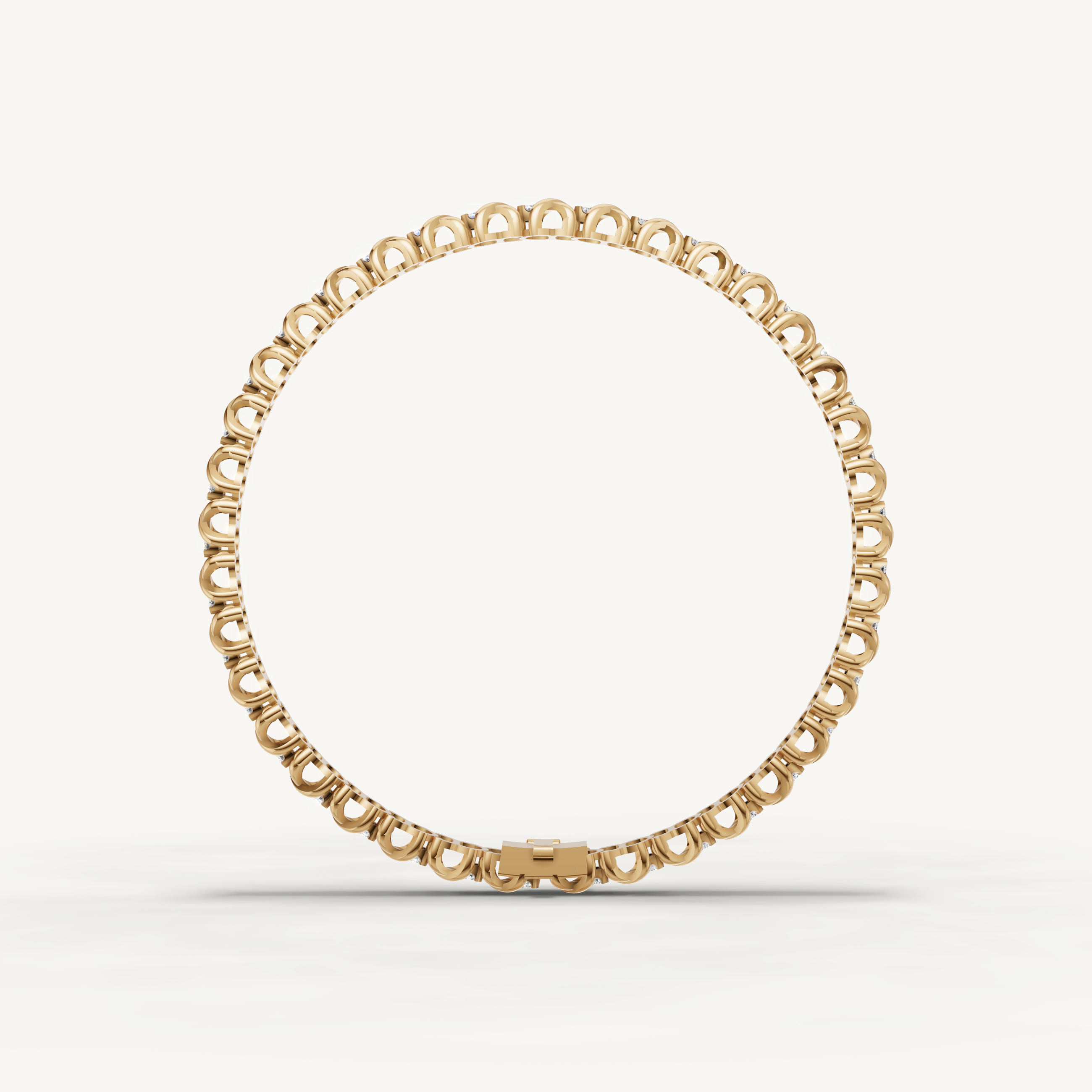 Yellow gold crossover diamond bracelet with timeless luxury craftsmanship by Raul Diamonds