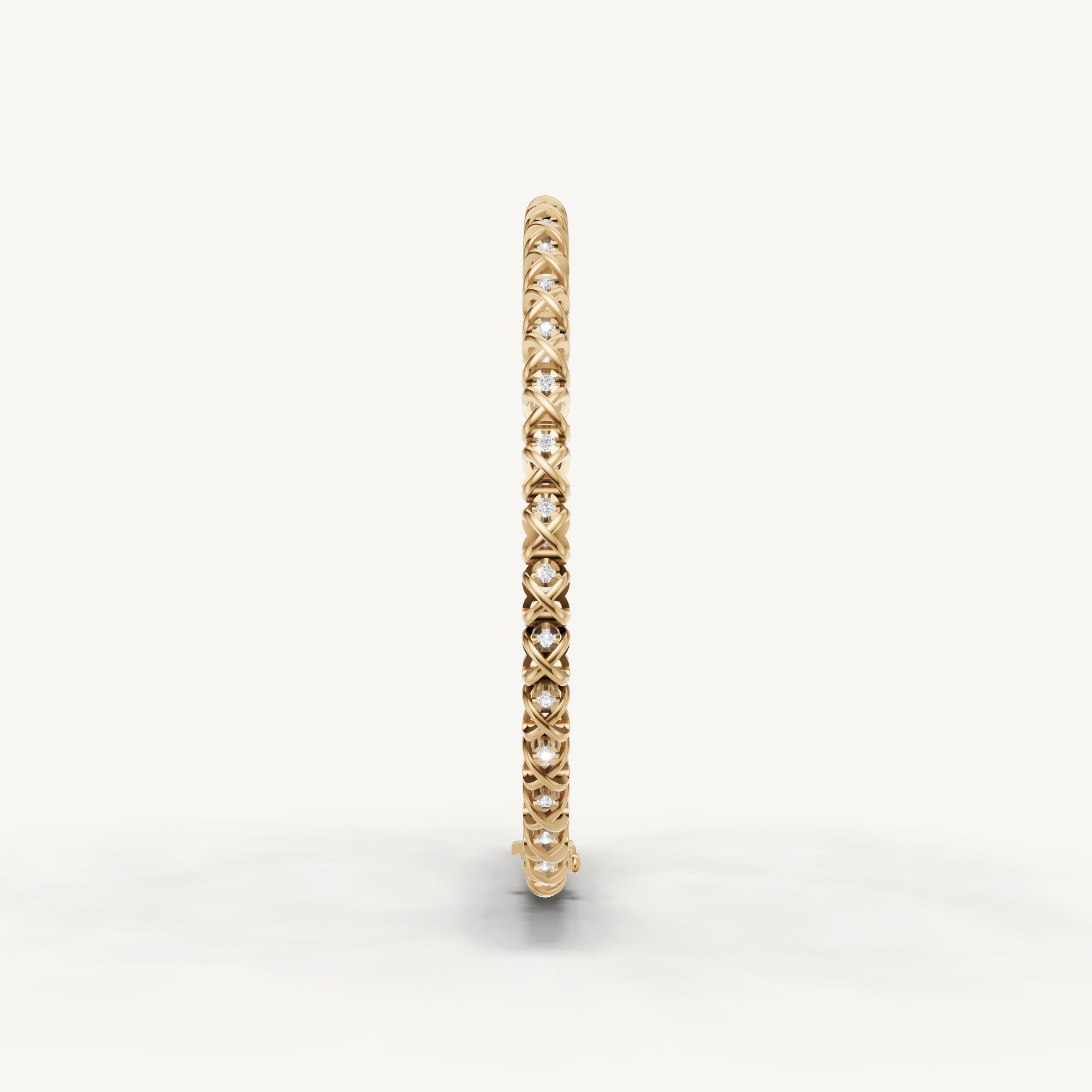Luxury yellow gold diamond bracelet with infinity inspired link design by Raul Diamonds