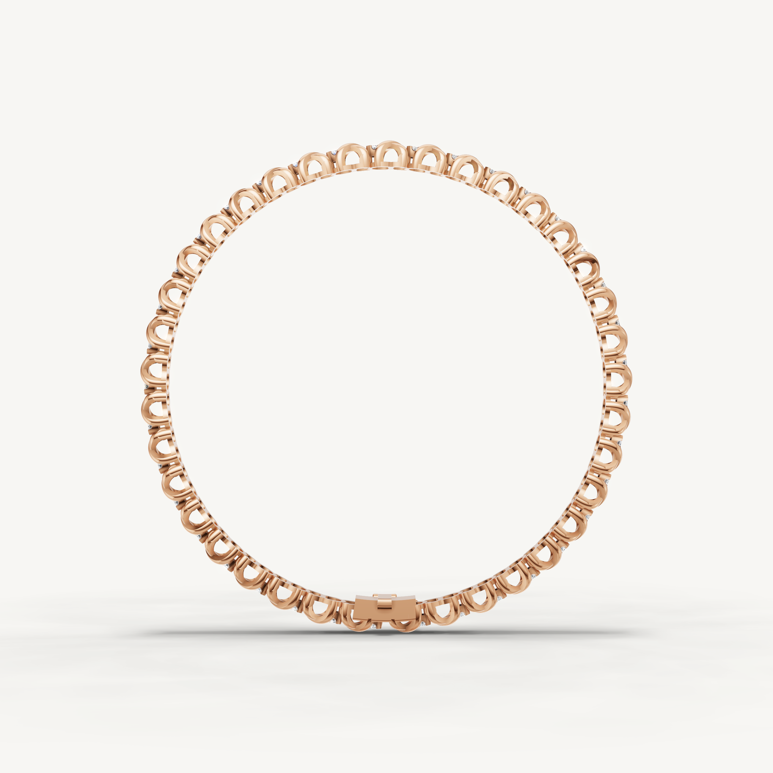 Rose gold crossover diamond bracelet with refined modern luxury by Raul Diamonds