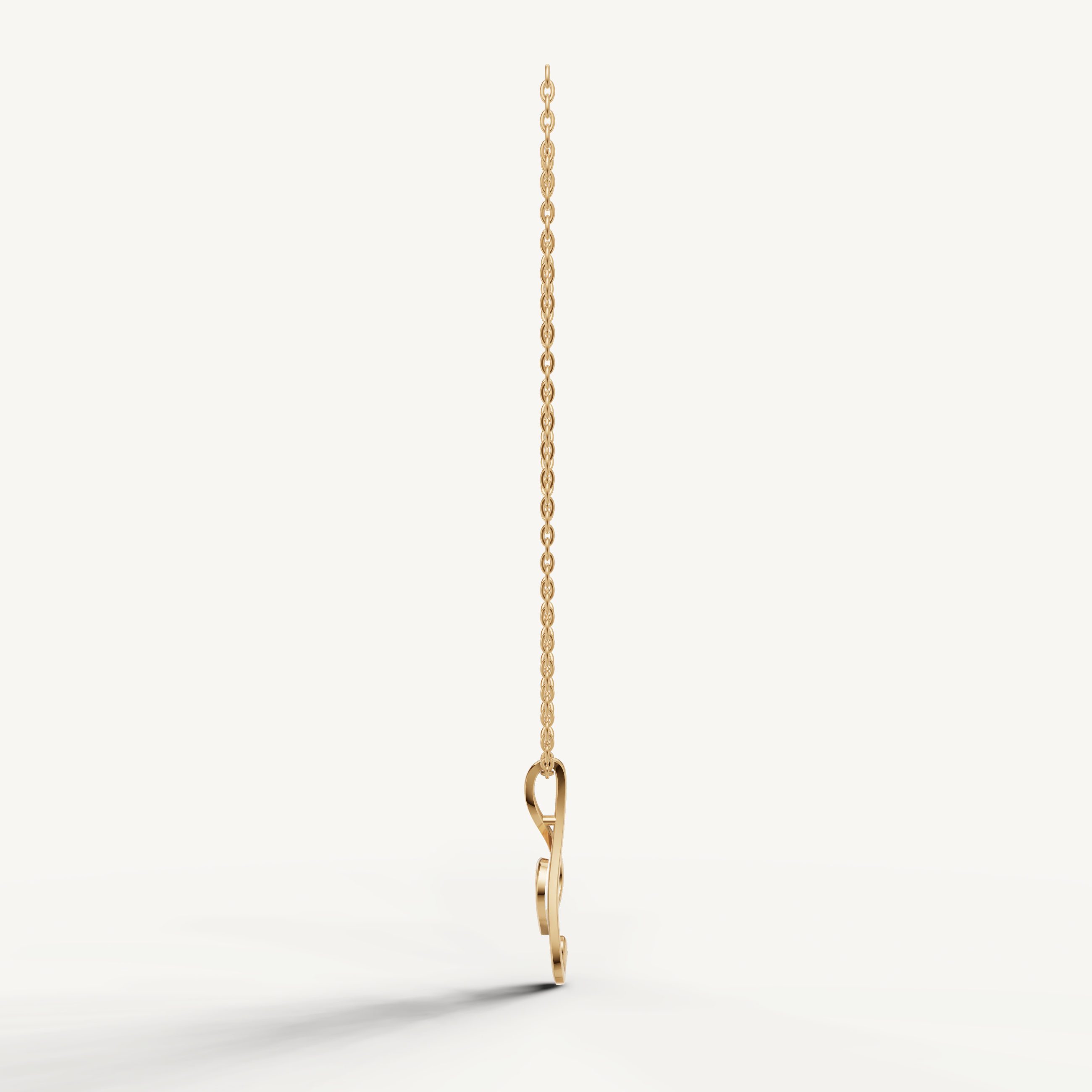 Elegant Treble Clef Diamond Necklace for Music Lovers