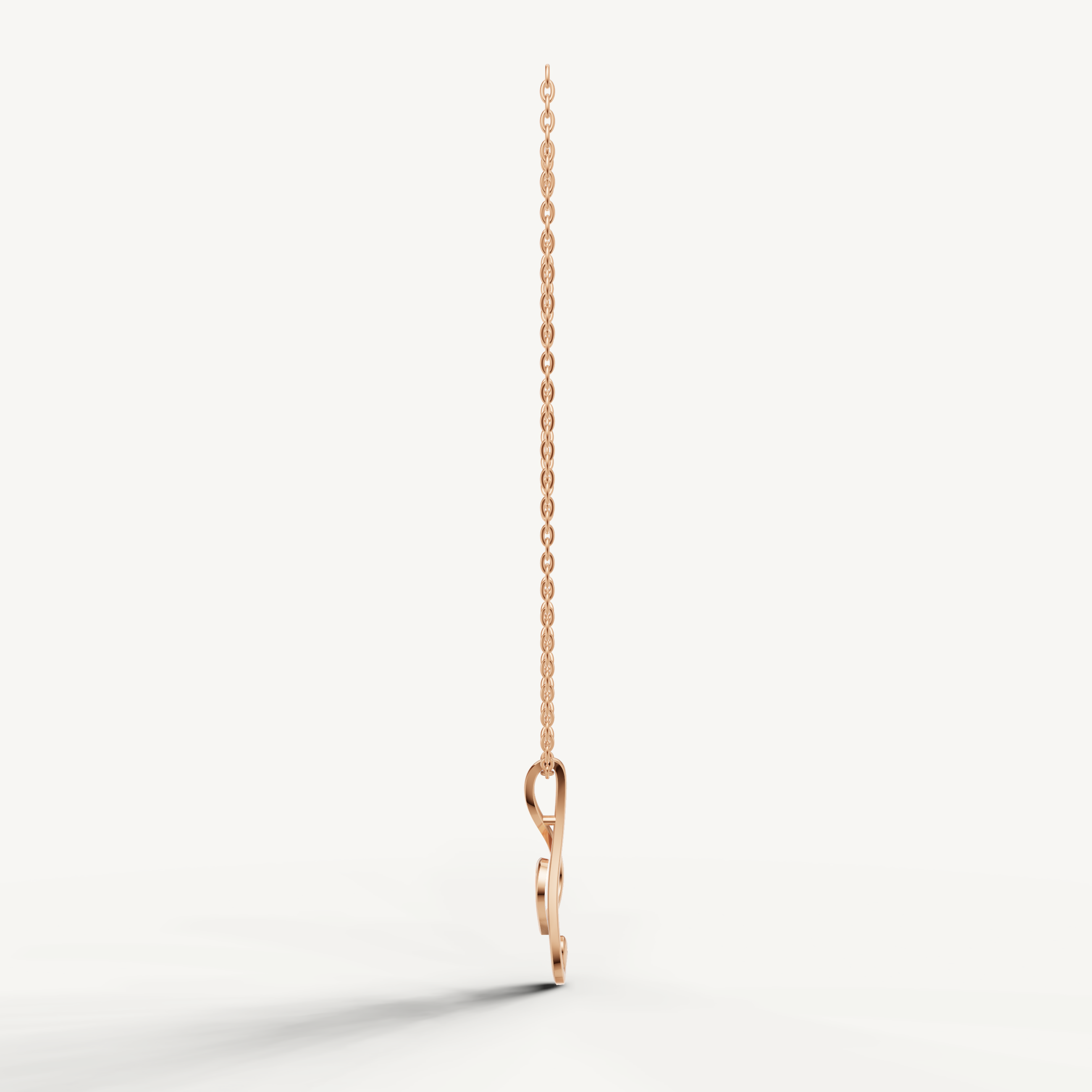 Elegant Treble Clef Diamond Necklace for Music Lovers