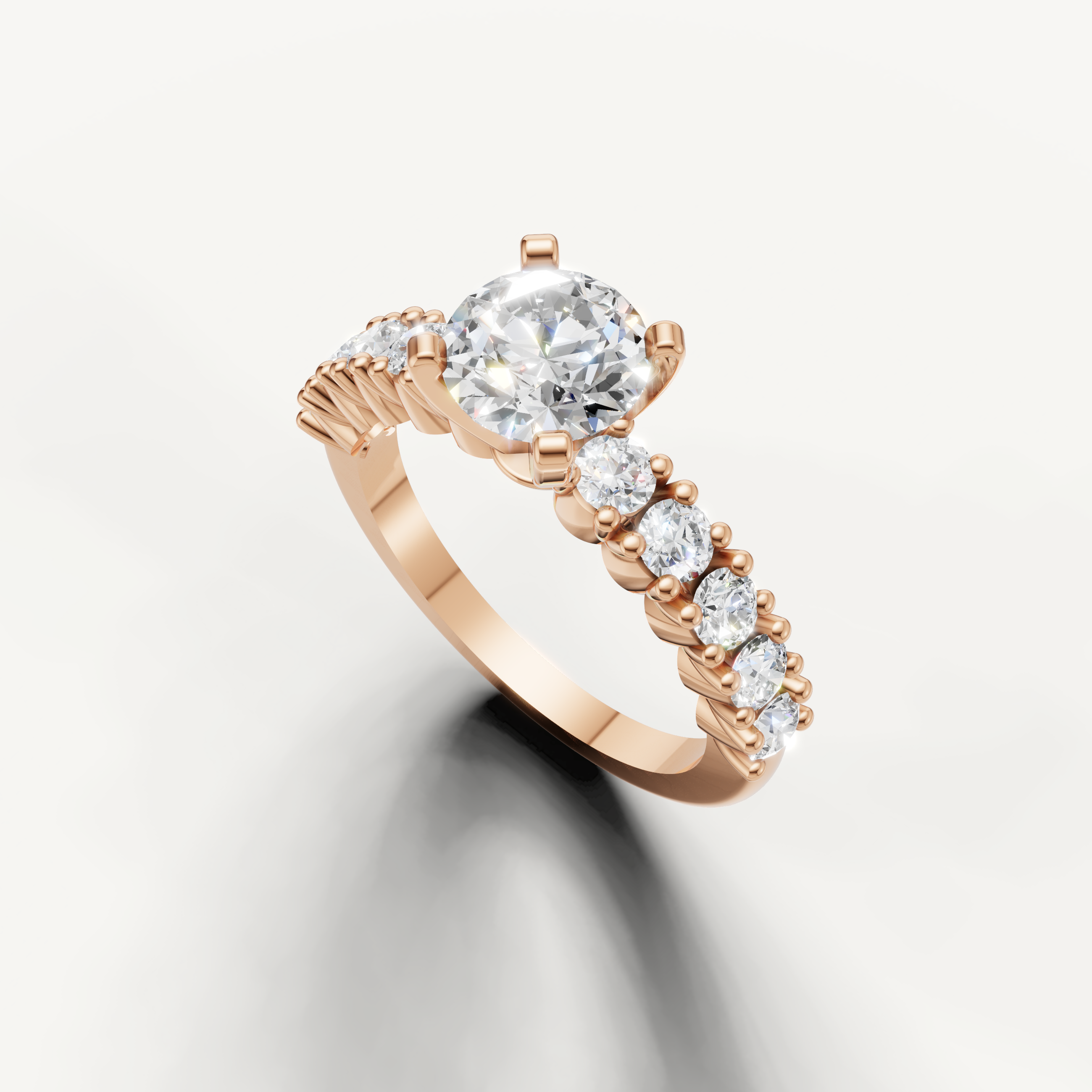 Timeless round vintage engagement ring from Raul Diamonds