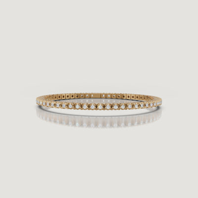 Luxury yellow gold diamond tennis bracelet video by Raul Diamonds with sparkling lab grown diamonds, refined bracelet movement, cinematic macro details, and elegant fine jewelry styling