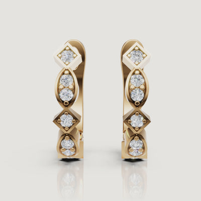 Yellow gold diamond earrings luxury jewelry video by Raul Diamonds