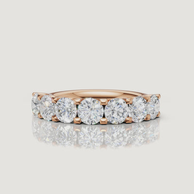 360 view of Raul Diamonds yellow gold round brilliant diamond wedding band