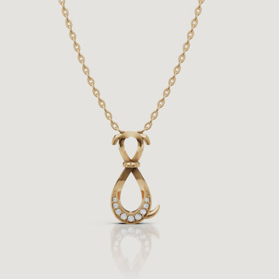 Yellow Gold Diamond Horseshoe Pendant Necklace Video by Raul Diamonds