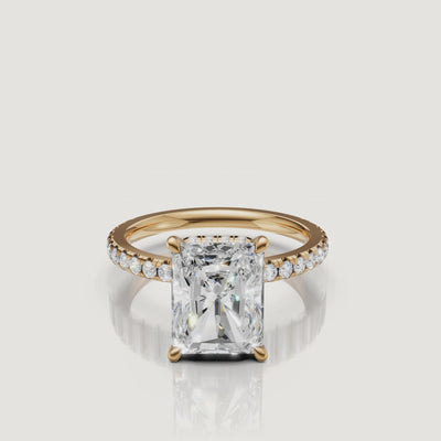 Radiant Cut Lab Grown Diamond Ring Video in 14K Yellow Gold – Raul Diamonds
