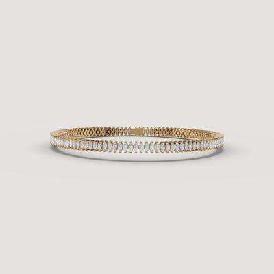 Luxury yellow gold marquise diamond bracelet video by Raul Diamonds showcasing brilliant lab grown diamonds, elegant wrist movement, premium sparkle close-ups, and timeless fine jewelry craftsmanship