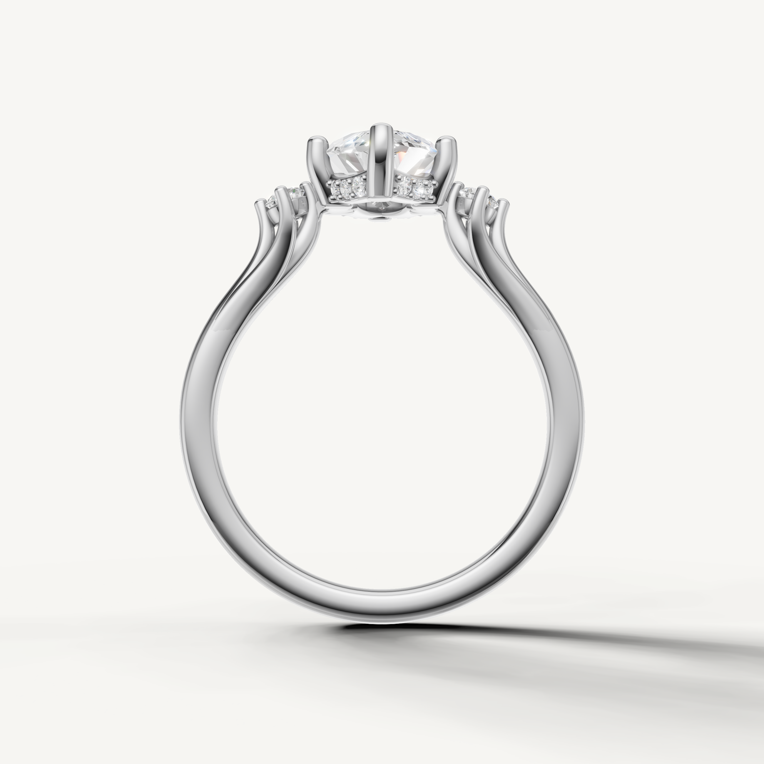 Luxury marquise cut lab grown diamond ring in white gold with modern timeless elegance