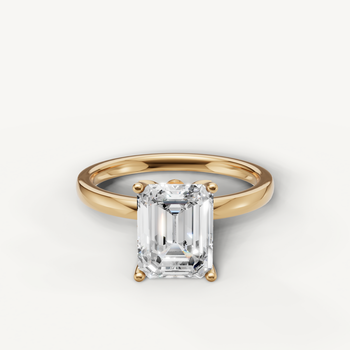 Emerald Cut Lab Grown Diamond Solitaire Ring | Raul Diamonds