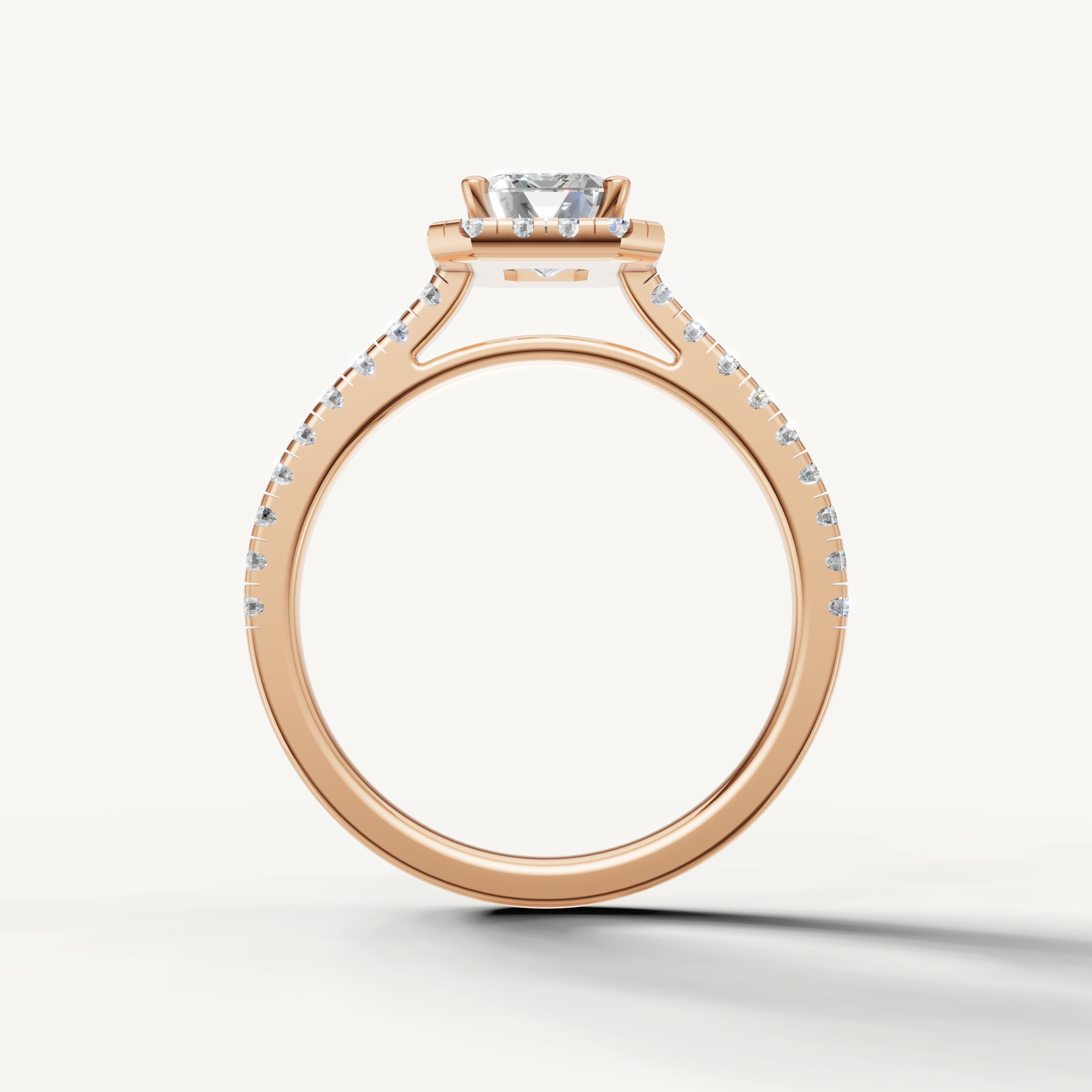 luxurious emerald cut lab grown diamond halo engagement ring with refined sparkle