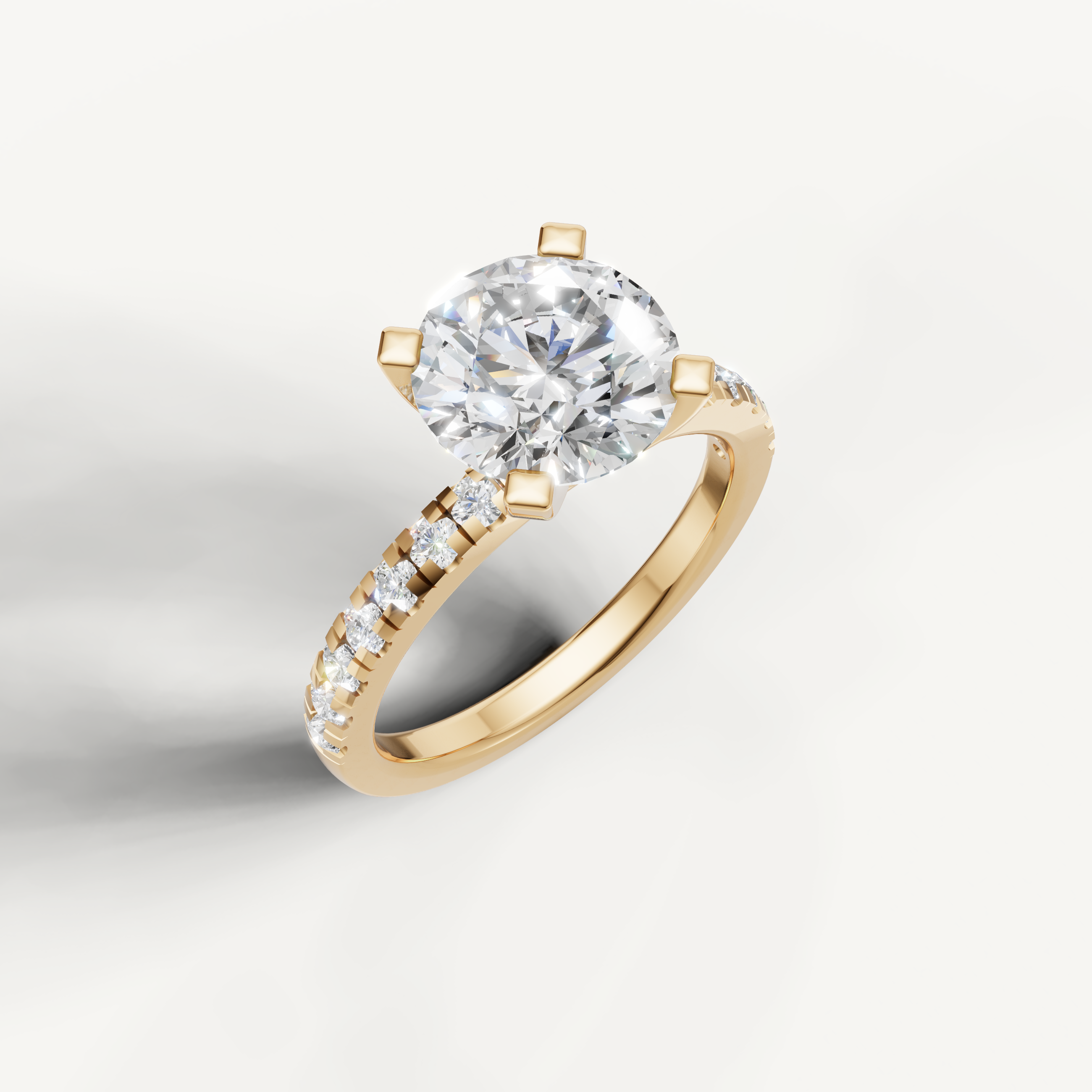 Classic round brilliant diamond ring by Raul Diamonds with elegant solitaire setting.